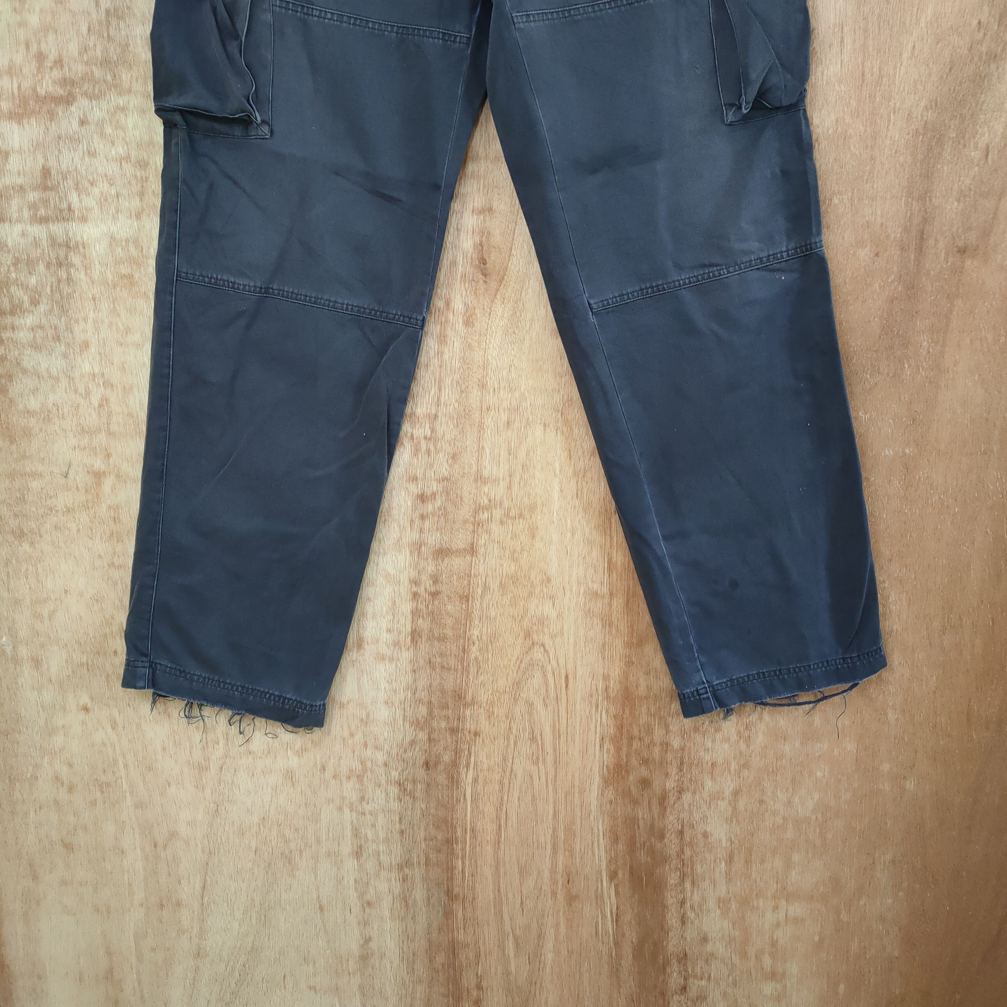 Japanese Brand W32 VINTAGE NAVY FADED CARGO PANTS Size US 32 / EU 48 - 5 Thumbnail
