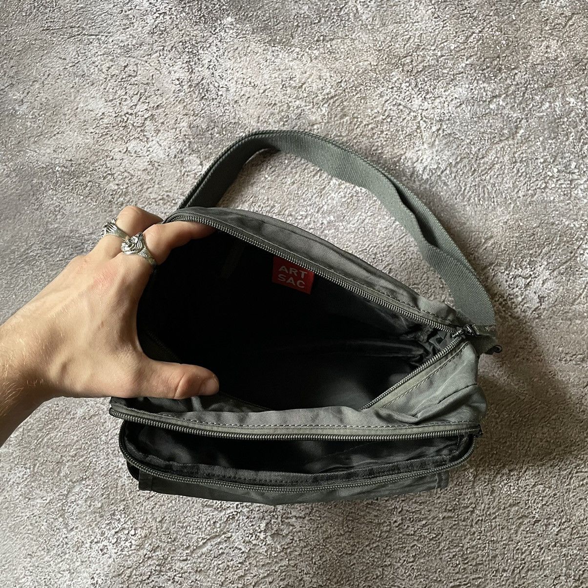 Vintage Vintage 90s Japanese Nylon Shoulder Bag Olive Green Swag OS Size ONE SIZE - 8 Thumbnail