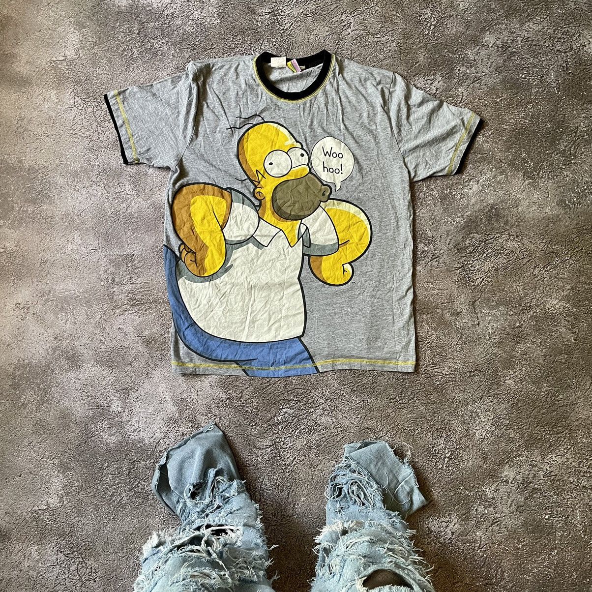 Vintage Vintage Y2K Homer Simpson Graphic Tee Sun Faded Skate Boxy L Size US L / EU 52-54 / 3 - 1 Thumbnail