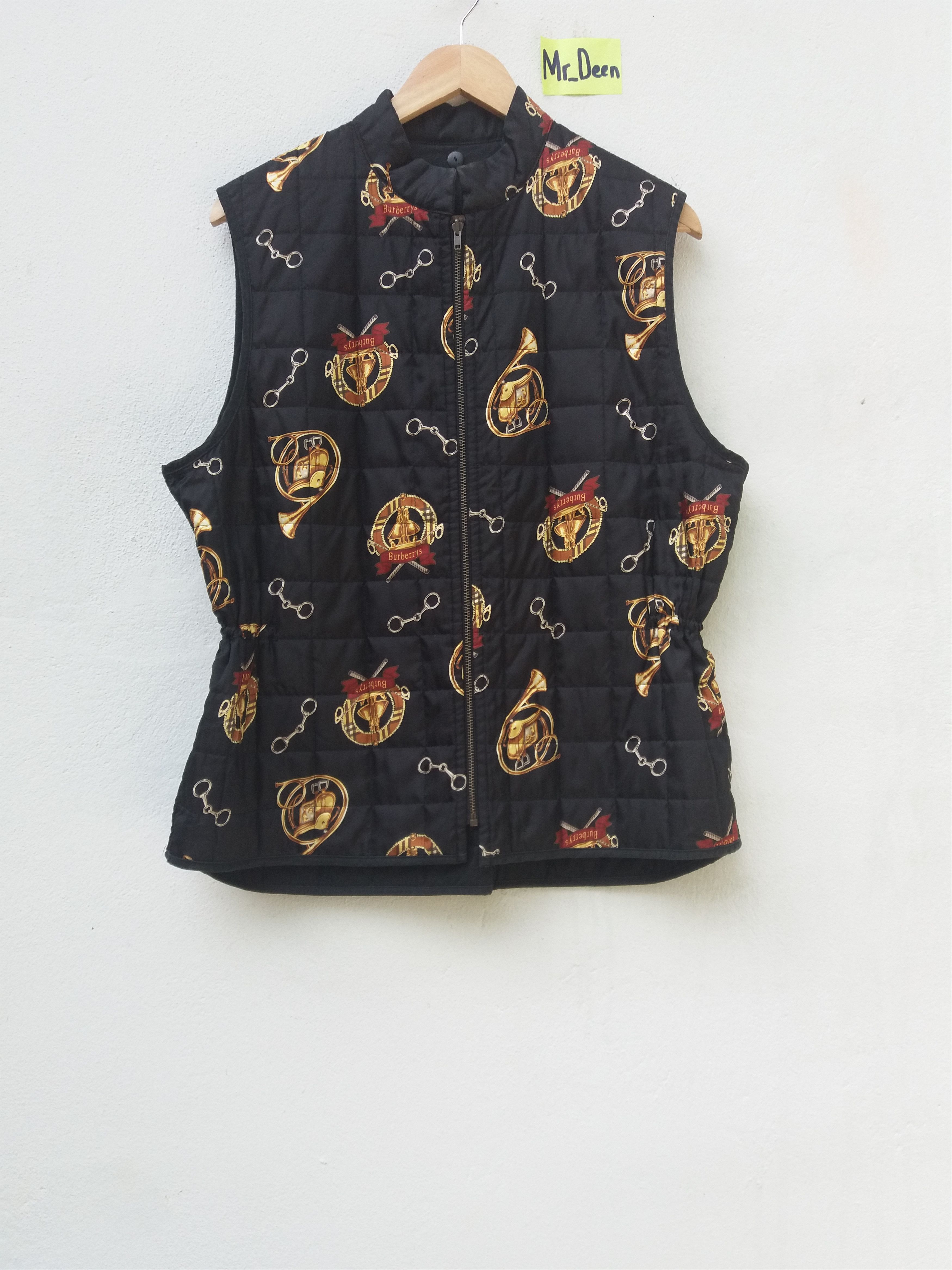 Vintage Burberry Luxury Musical Instrument Reversible Vest