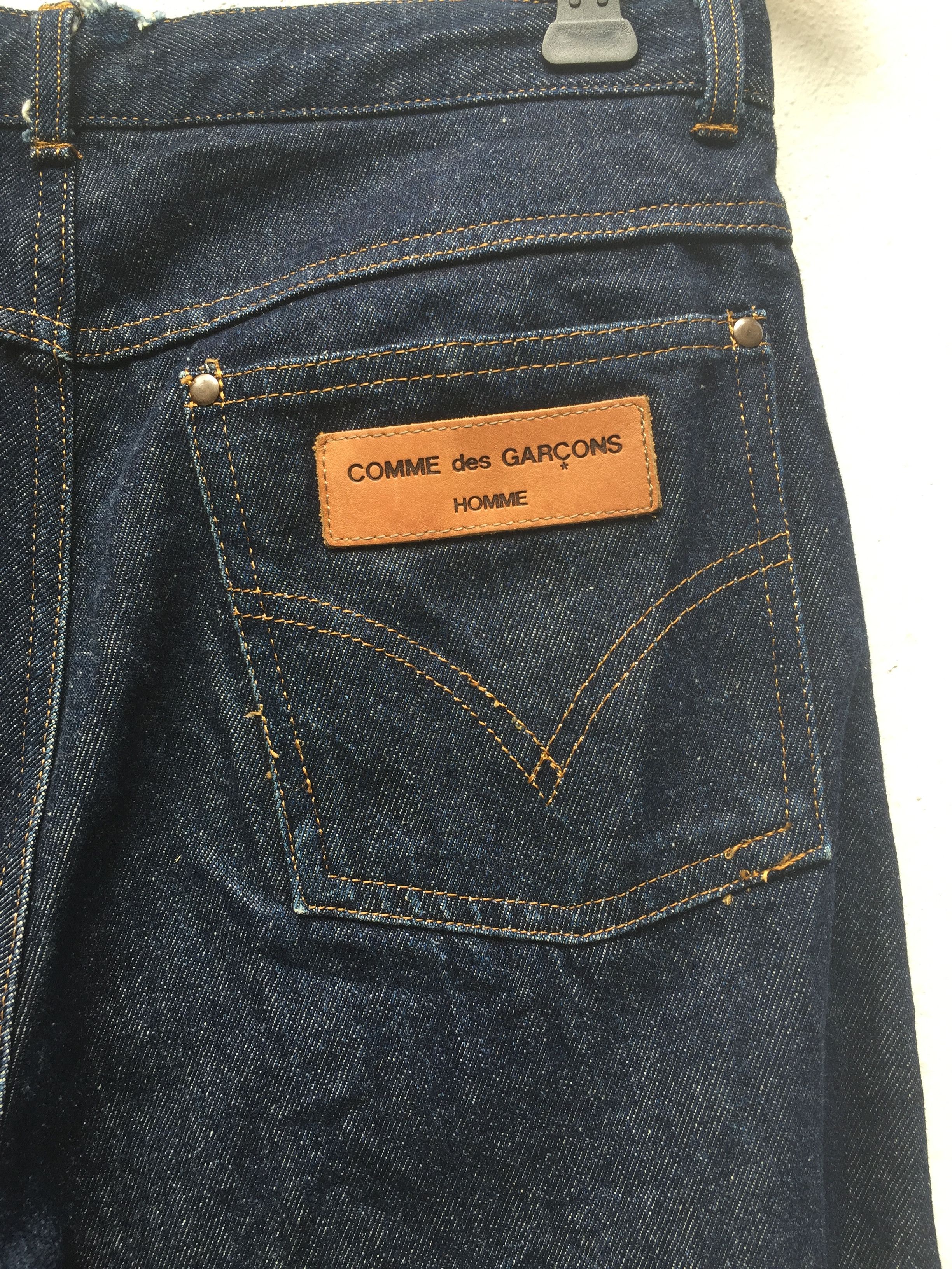 RARE!! Vintage CDG Homme AD1990 Leather Patch Spell Out