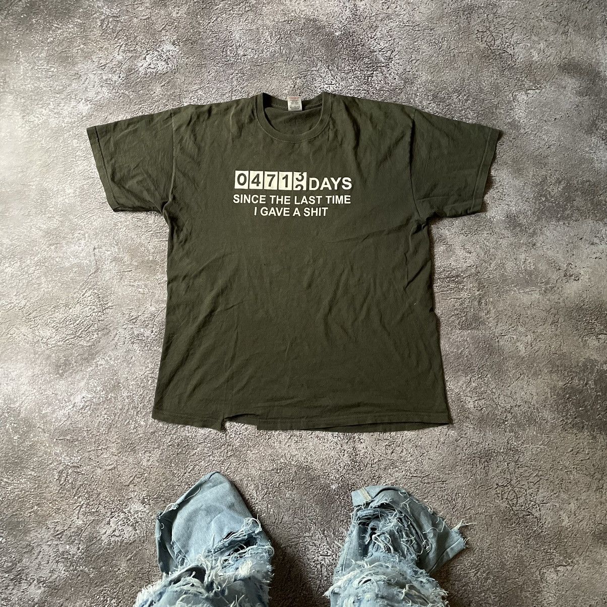 Vintage Vintage Y2K ADULT FUNNY LAST TIME GAVE SHIT XL Size US XL / EU 56 / 4 - 1 Thumbnail