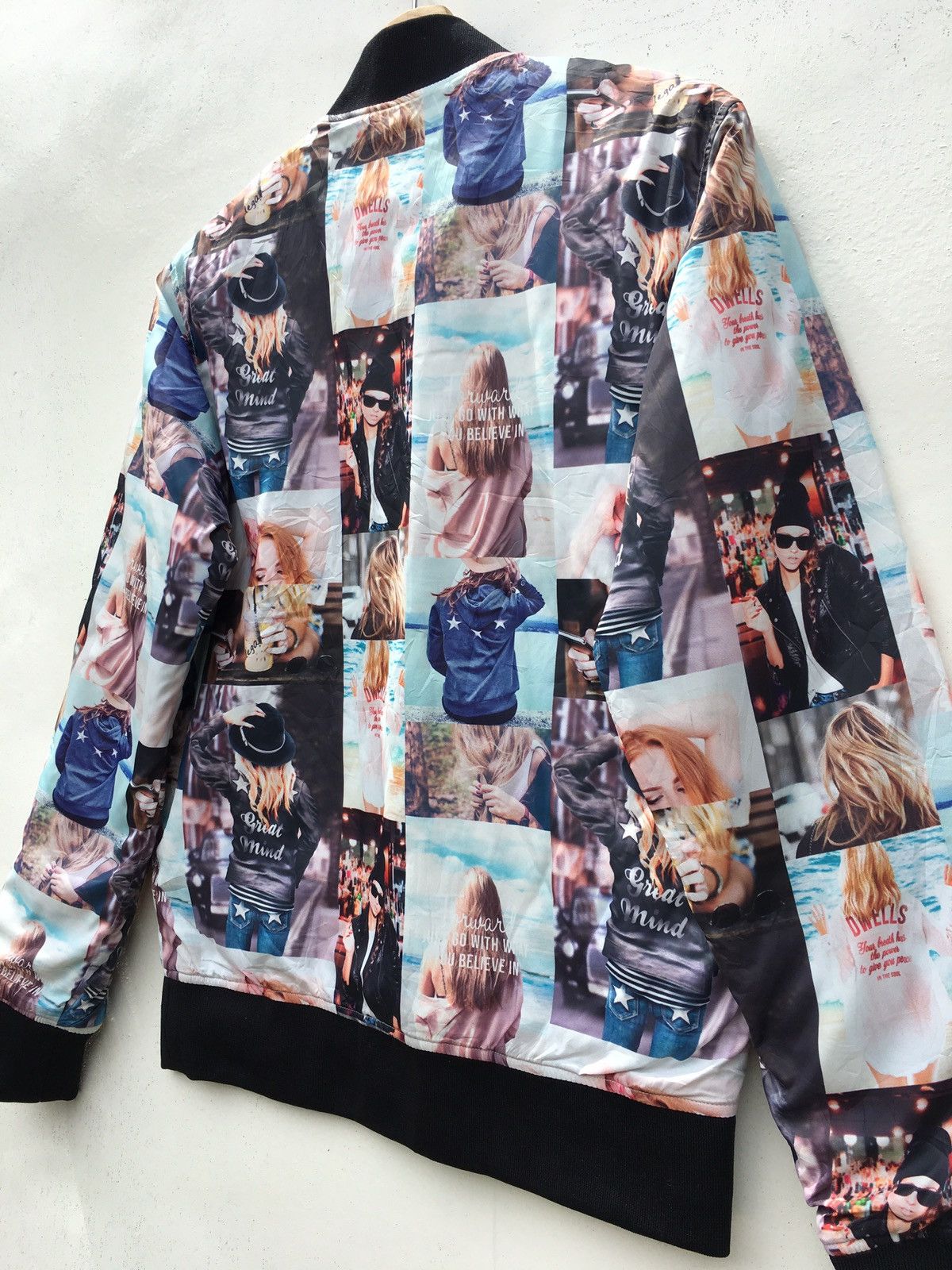 Japanese Brand Rare Sho Bernings Printed Nylon Bomber Jacket Size US S / EU 44-46 / 1 - 16 Thumbnail
