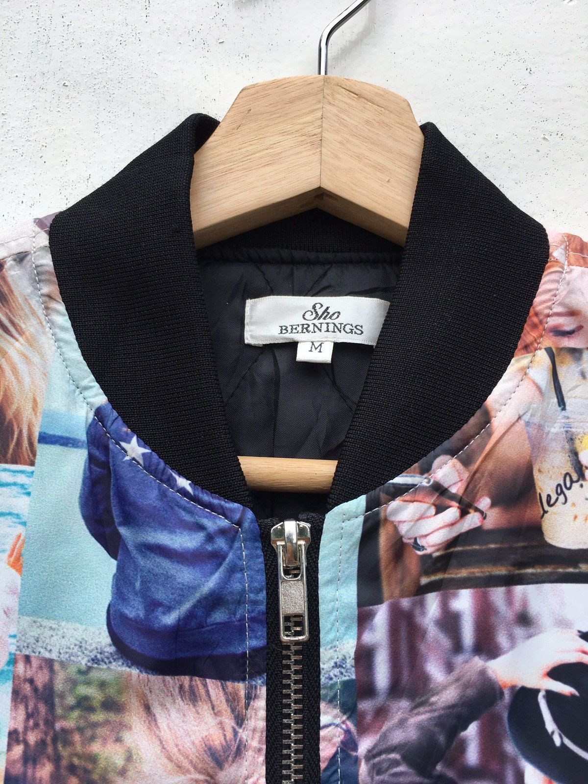 Japanese Brand Rare Sho Bernings Printed Nylon Bomber Jacket Size US S / EU 44-46 / 1 - 7 Thumbnail