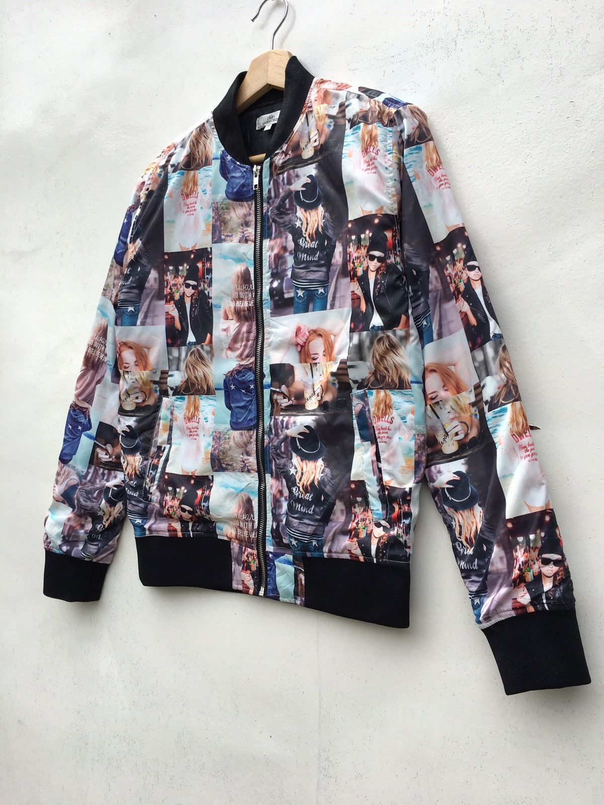 Japanese Brand Rare Sho Bernings Printed Nylon Bomber Jacket Size US S / EU 44-46 / 1 - 3 Thumbnail