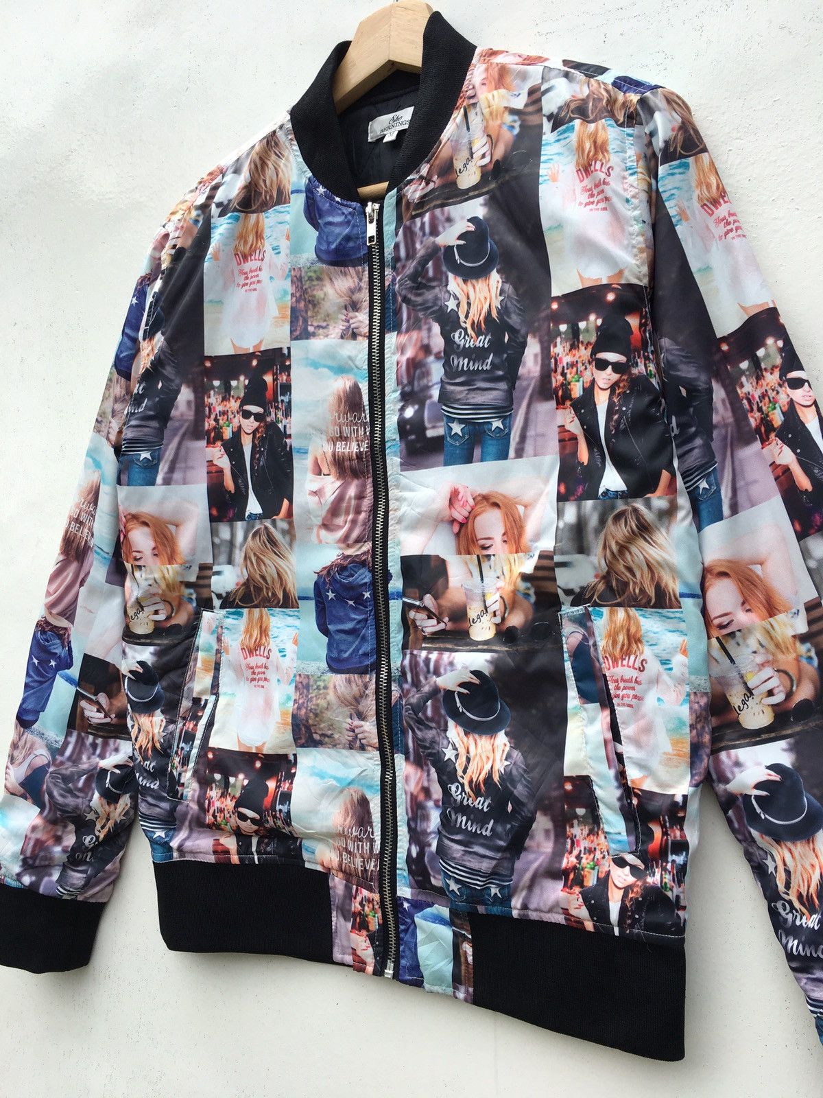 Japanese Brand Rare Sho Bernings Printed Nylon Bomber Jacket Size US S / EU 44-46 / 1 - 6 Thumbnail
