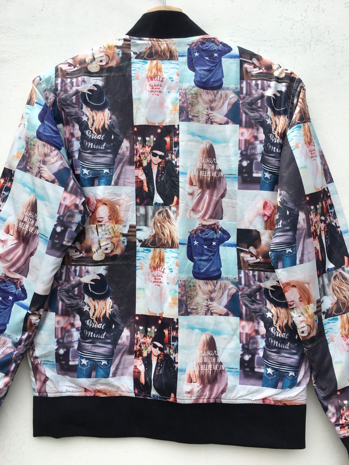 Japanese Brand Rare Sho Bernings Printed Nylon Bomber Jacket Size US S / EU 44-46 / 1 - 14 Thumbnail