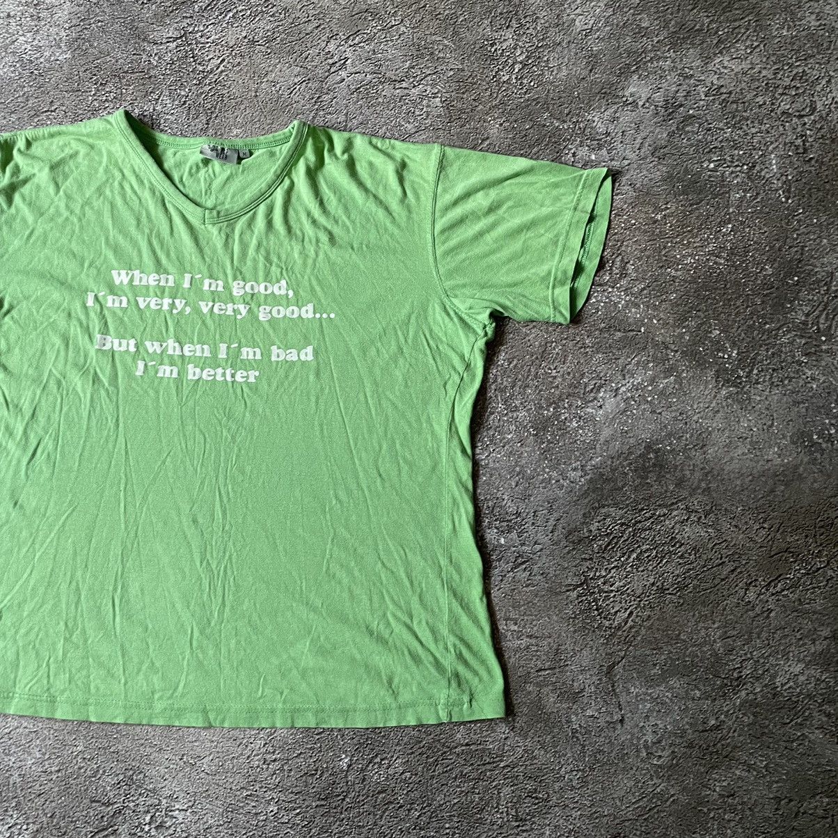 Vintage Vintage Y2K Sun Faded Graphic Funny Tee Lime Green Goth M Size US M / EU 48-50 / 2 - 3 Thumbnail