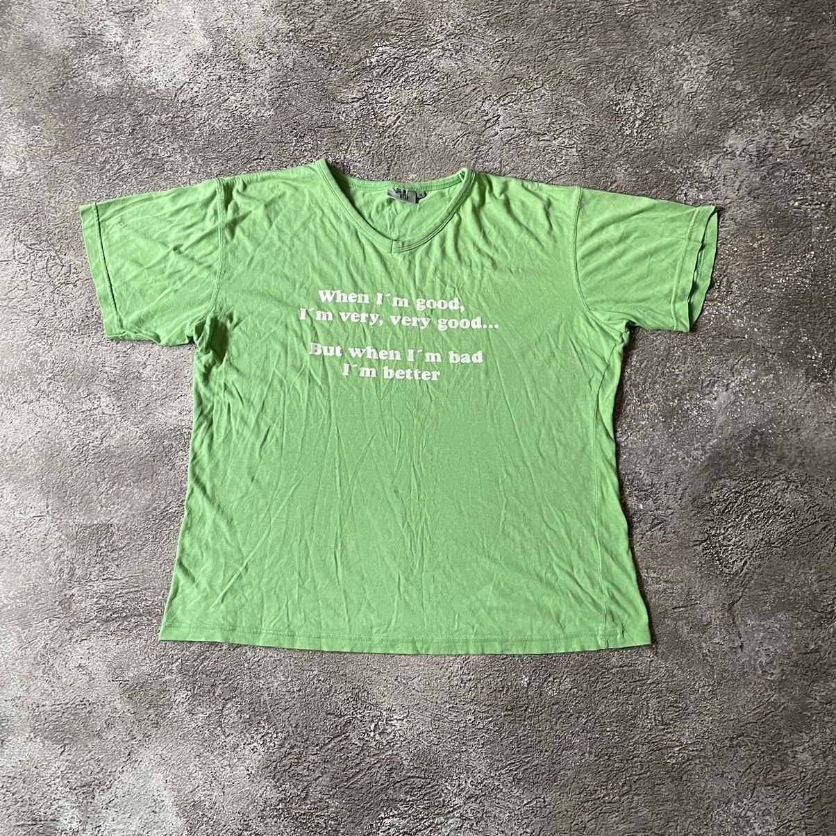 Vintage Vintage Y2K Sun Faded Graphic Funny Tee Lime Green Goth M Size US M / EU 48-50 / 2 - 2 Thumbnail