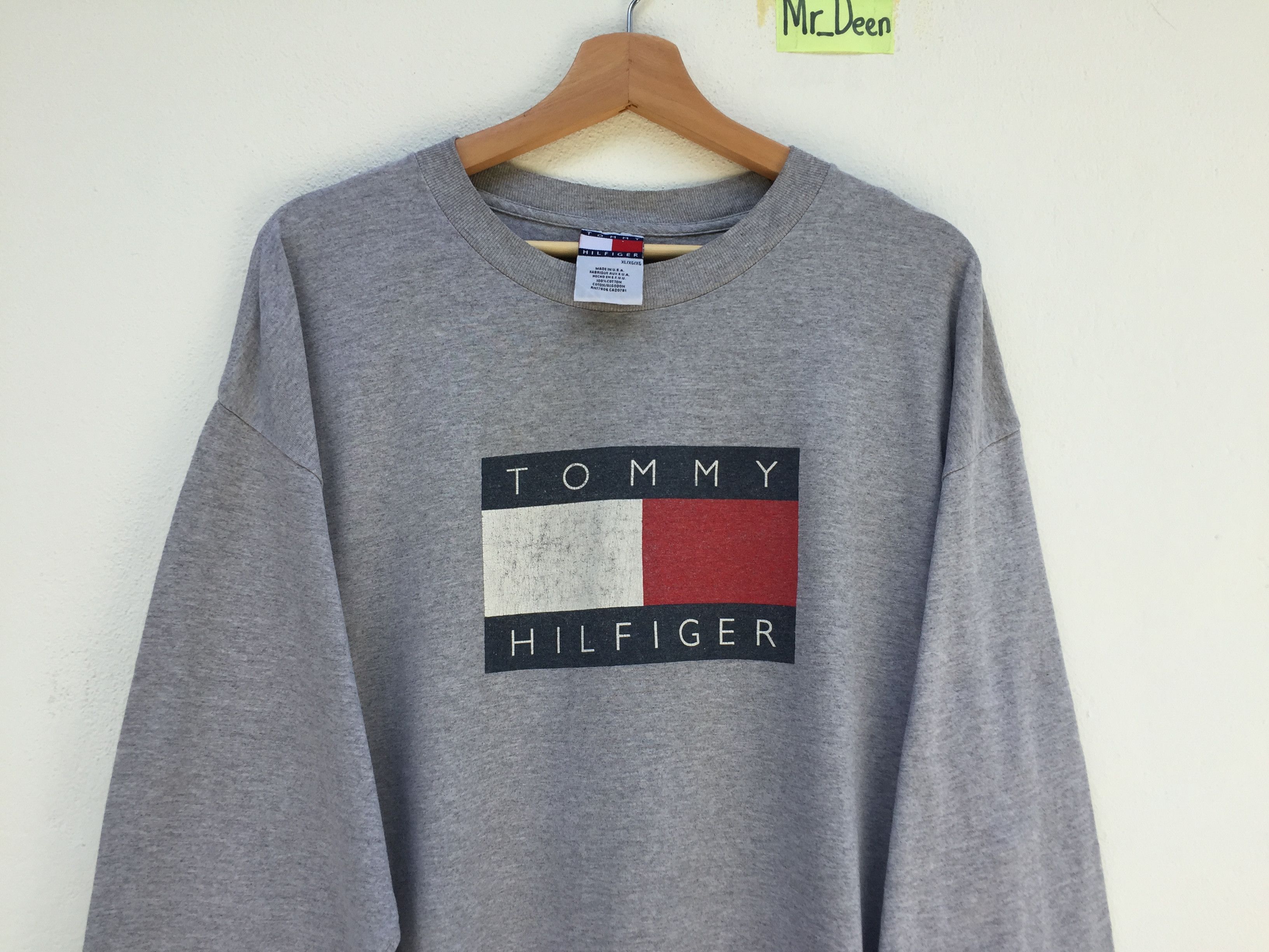 Tommy Hilfiger 90s Vintage Tommy Hilfiger Logo Spellout Longsleeve Size US XL / EU 56 / 4 - 5 Thumbnail