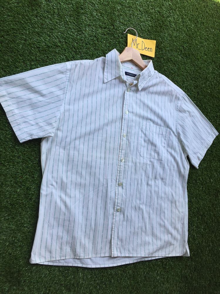 Burberry Vintage Burberry Small Spellout All Over Shirt Size US L / EU 52-54 / 3 - 3 Thumbnail