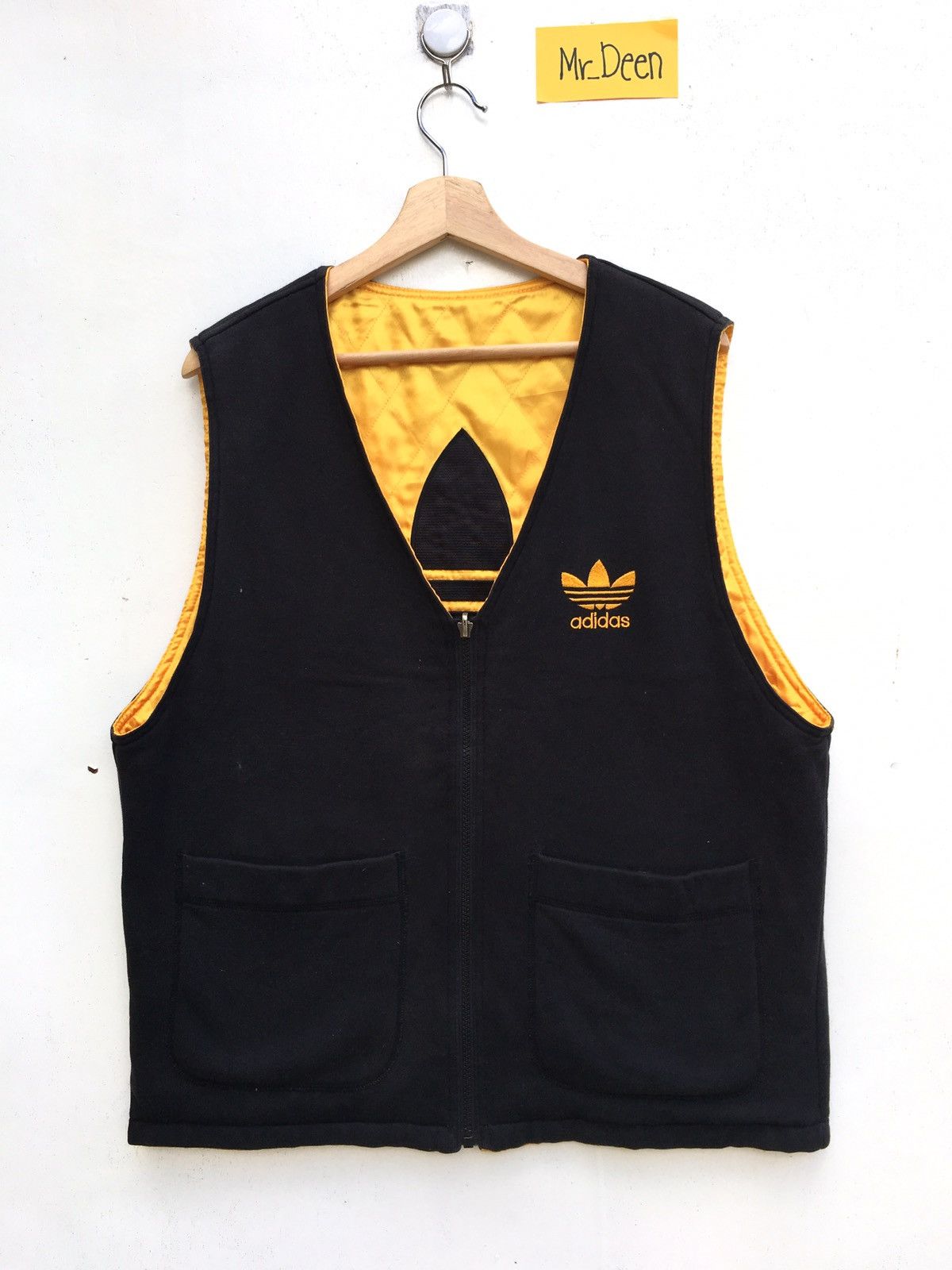 Adidas Vintage Adidas Reversible Vest Big Logo Sleeveless Jacket Size US L / EU 52-54 / 3 - 14 Thumbnail