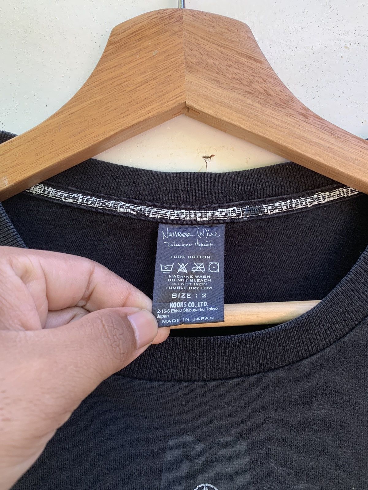 Number (N)ine Rare Number (N)ine Black Spellout Tshirt Size US S / EU 44-46 / 1 - 8 Thumbnail