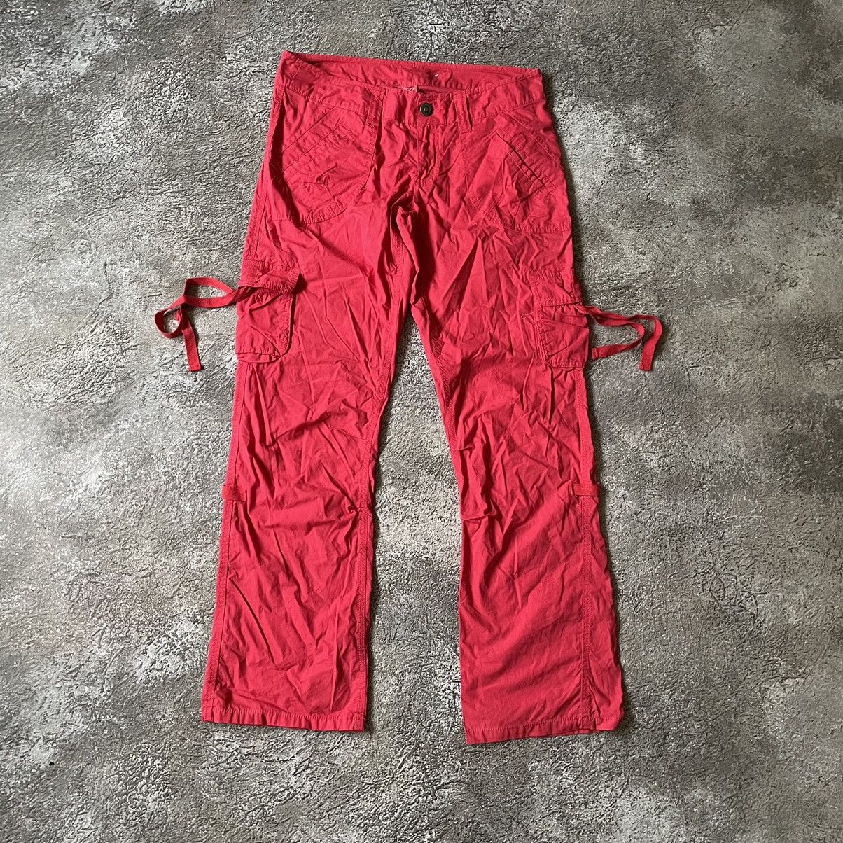 Vintage Vintage 90s Baggy Cargo Pants Bondage Straps Streetwear 28 Size 28" / US 6 / IT 42 - 2 Thumbnail