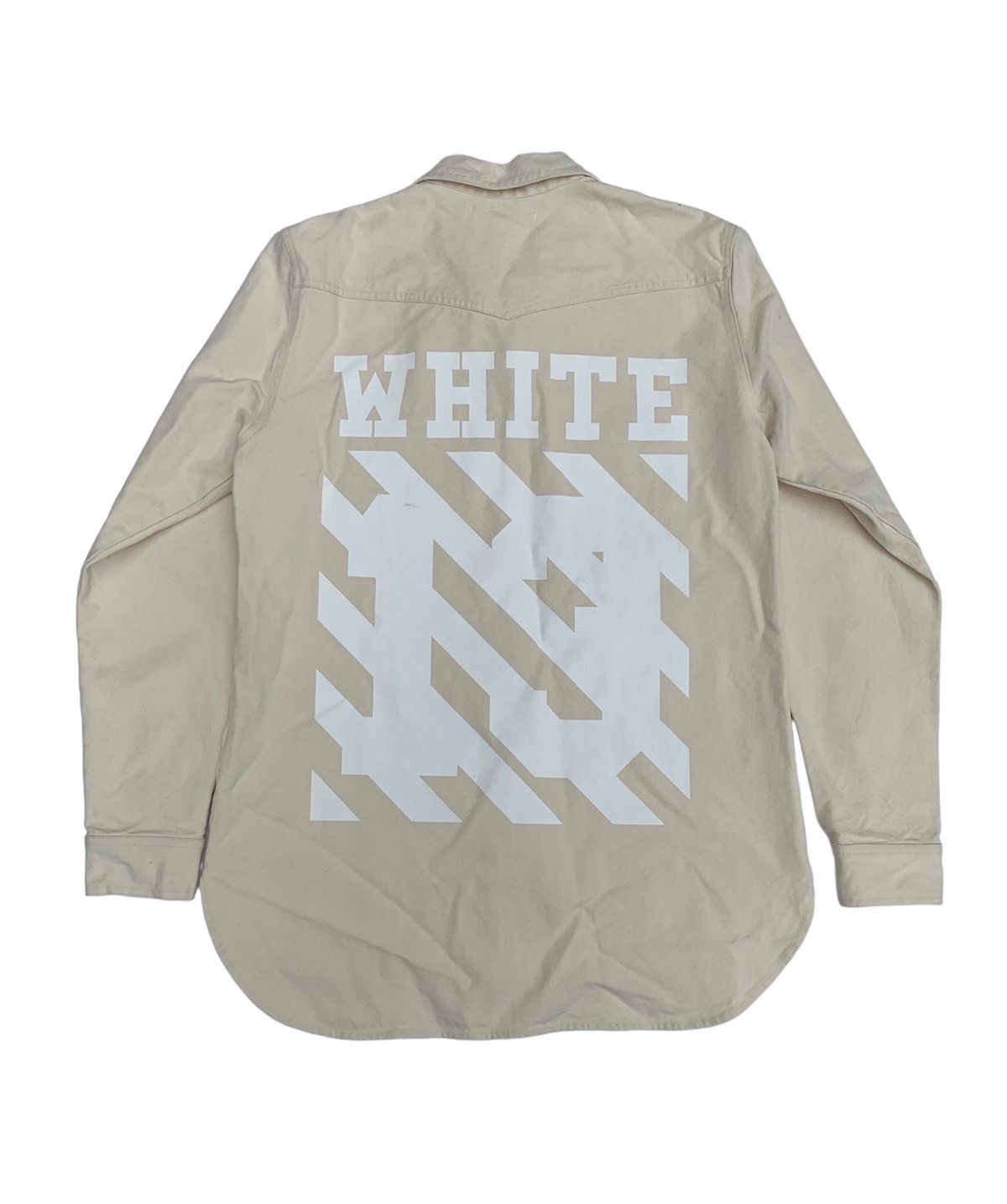 Pre-owned Off-white C/o Virgil Abloh Diag Denim Shirt In White In Off White