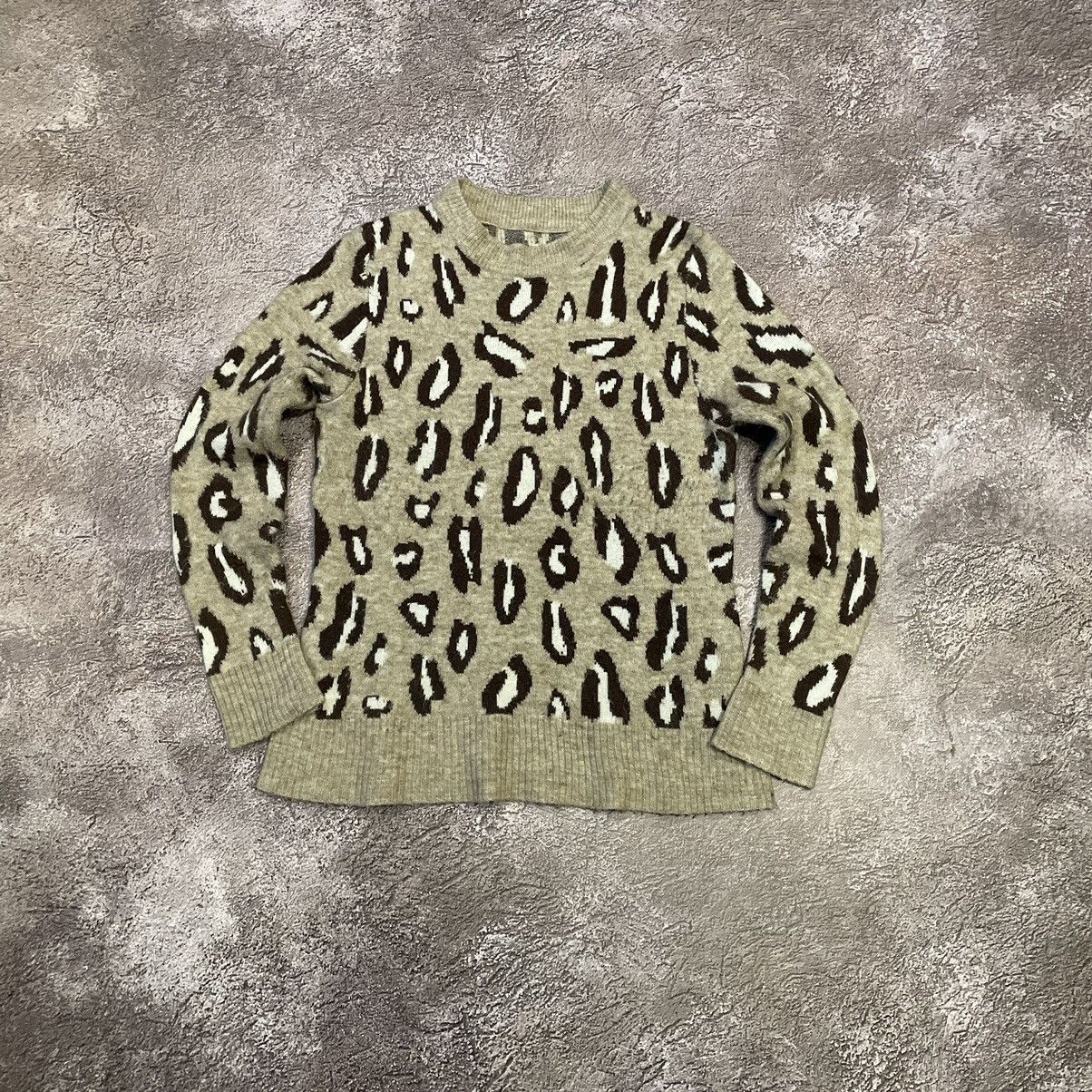 Vintage Vintage 90s Leopard Print Oversized Sweater Y2K Grunge M Size US M / EU 48-50 / 2 - 2 Thumbnail