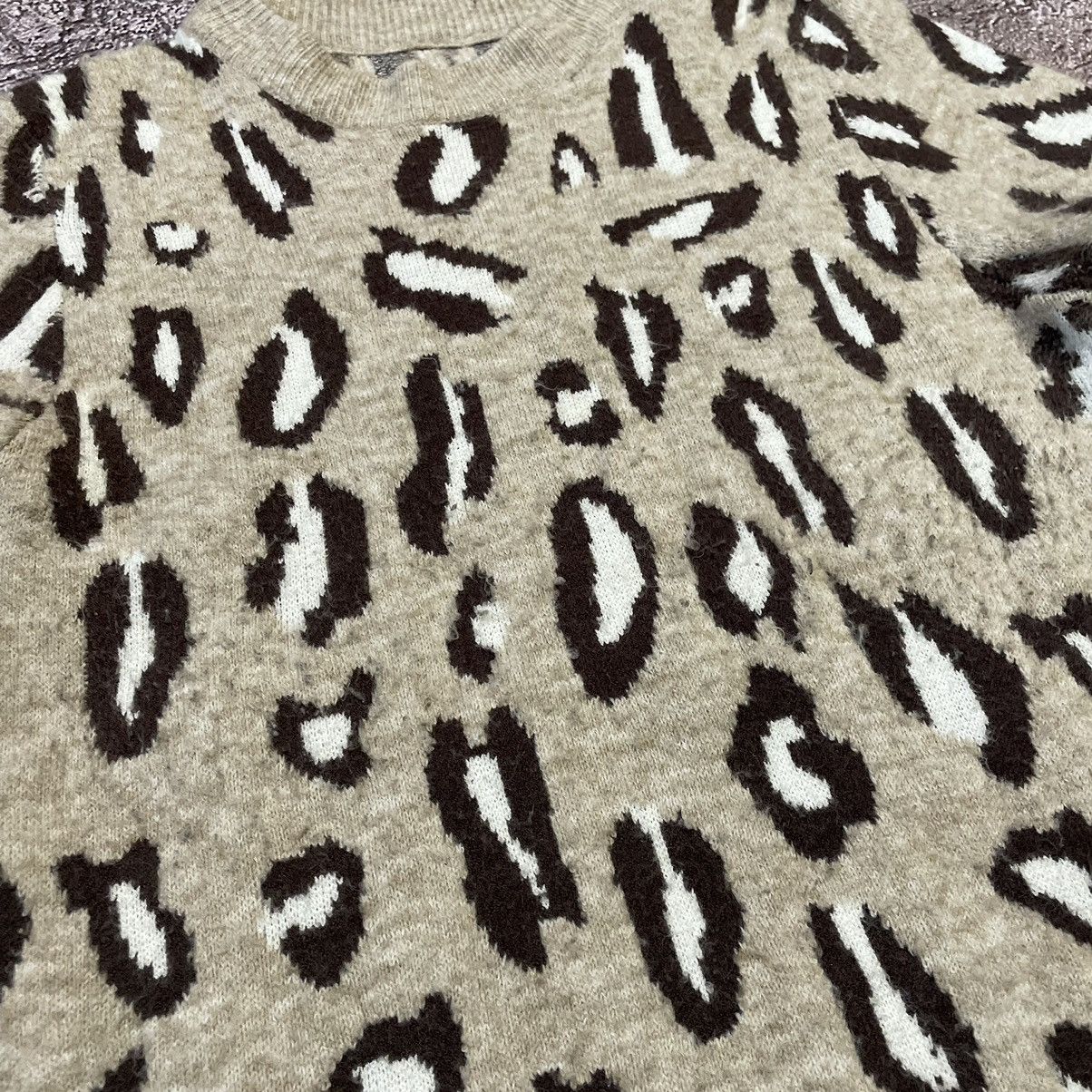 Vintage Vintage 90s Leopard Print Oversized Sweater Y2K Grunge M Size US M / EU 48-50 / 2 - 6 Thumbnail