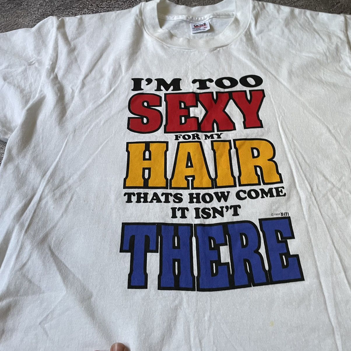 Vintage Vintage Y2K Graphic Tee Funny Humor Print Cream Oversized XL Size US XL / EU 56 / 4 - 8 Thumbnail