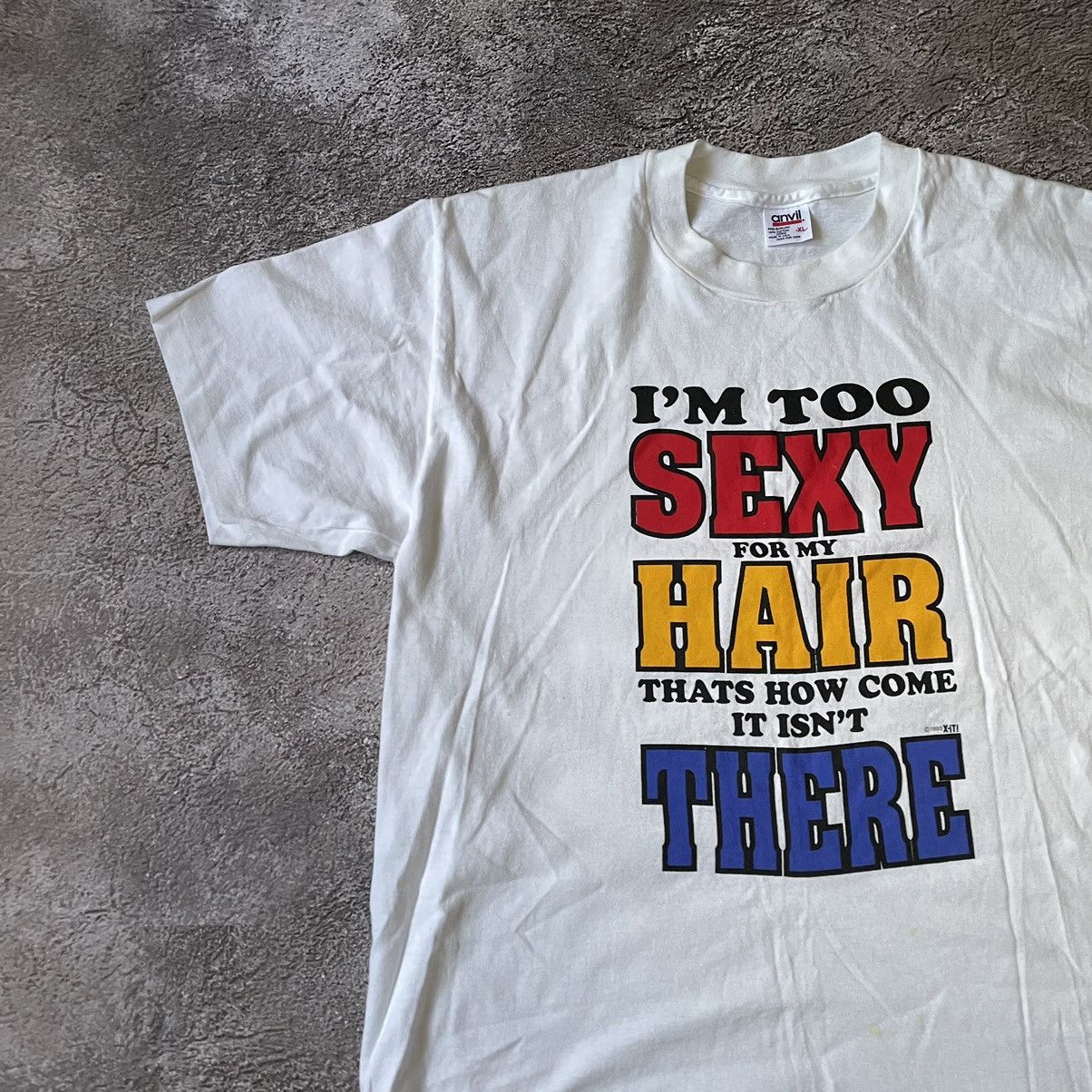 Vintage Vintage Y2K Graphic Tee Funny Humor Print Cream Oversized XL Size US XL / EU 56 / 4 - 4 Thumbnail
