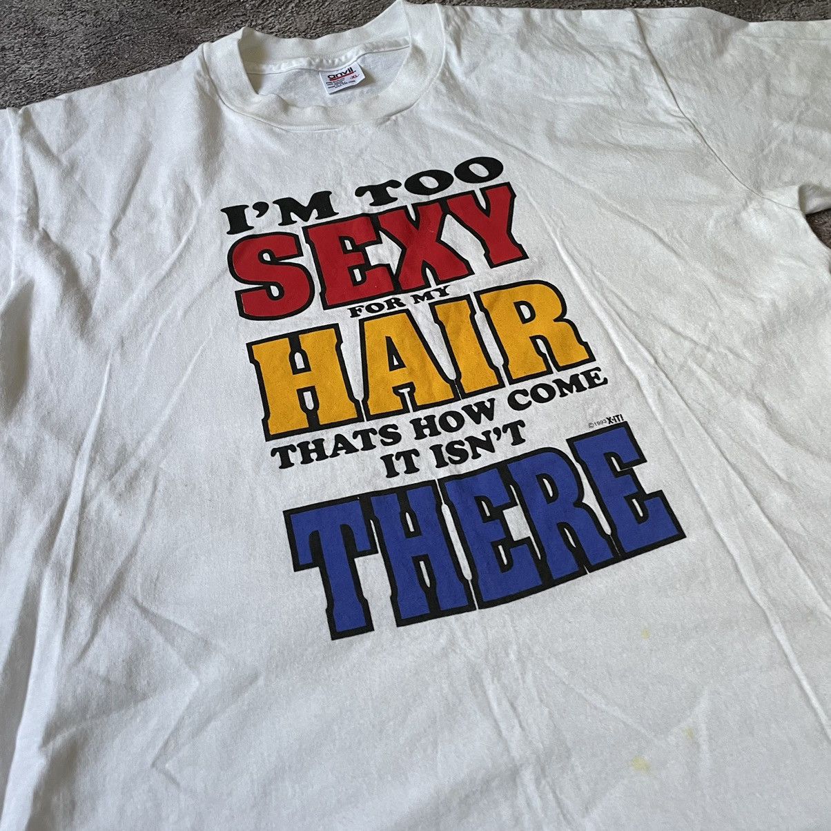 Vintage Vintage Y2K Graphic Tee Funny Humor Print Cream Oversized XL Size US XL / EU 56 / 4 - 6 Thumbnail