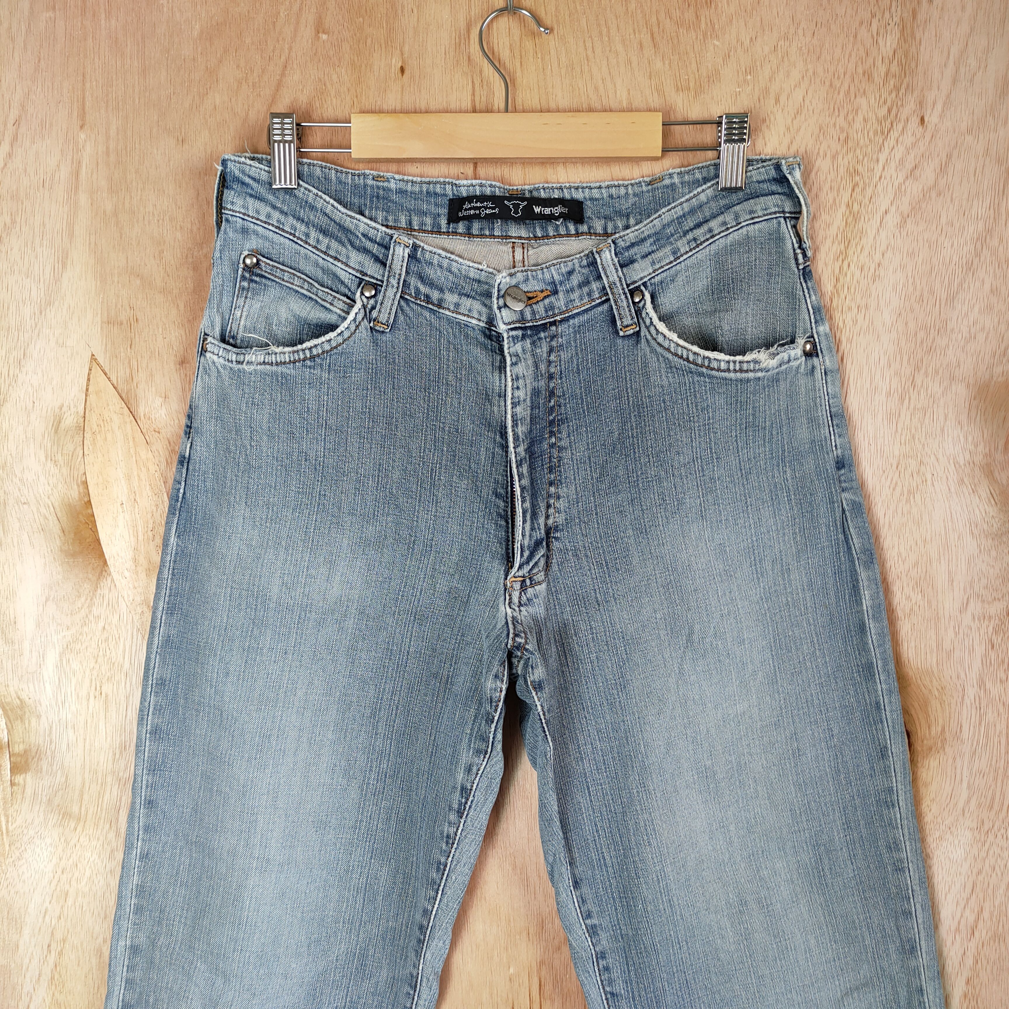 Vintage × Wrangler WRANGLER DENIM JEANS LIGHT BLUE PANTS Size US 31 - 2 Thumbnail