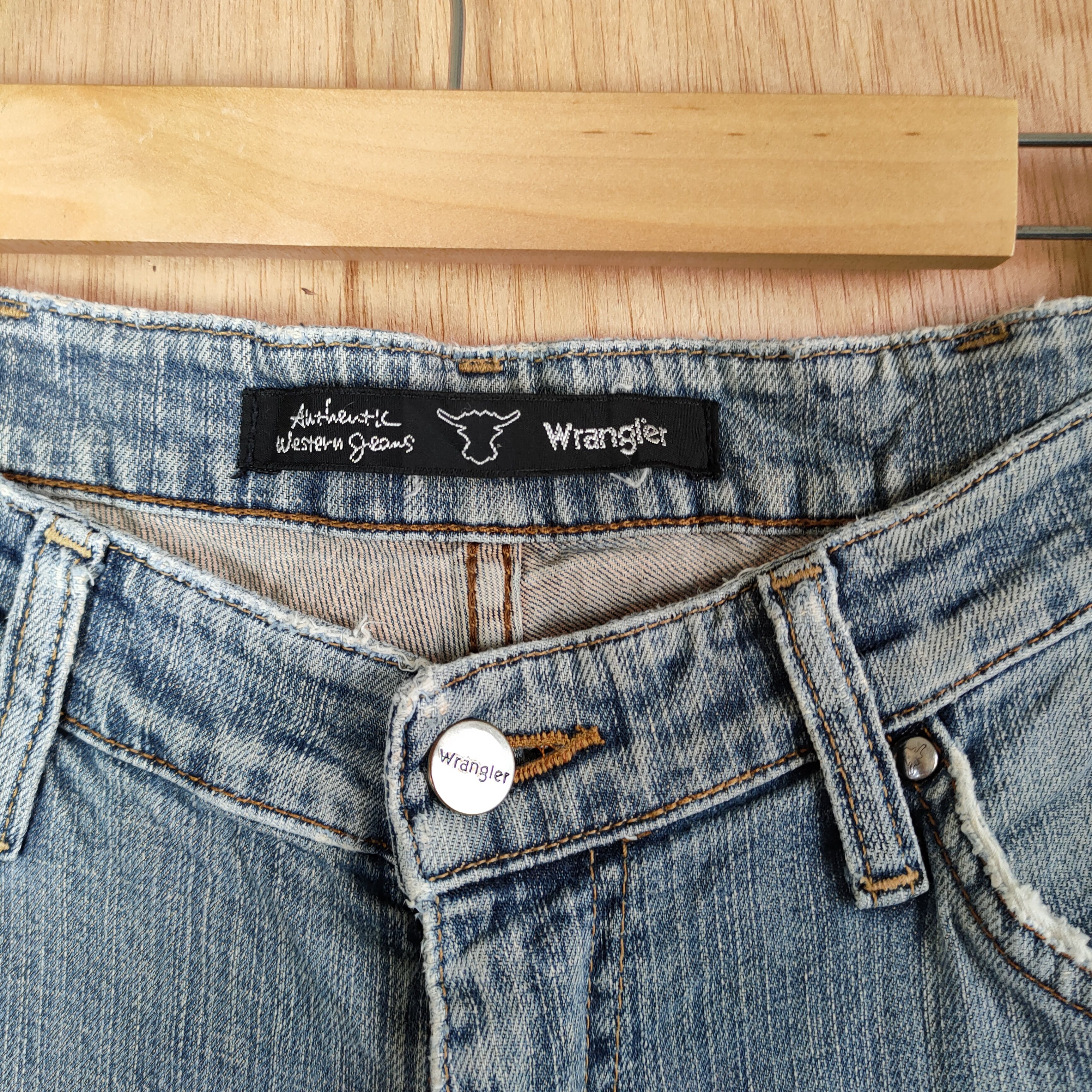 Vintage × Wrangler WRANGLER DENIM JEANS LIGHT BLUE PANTS Size US 31 - 4 Thumbnail