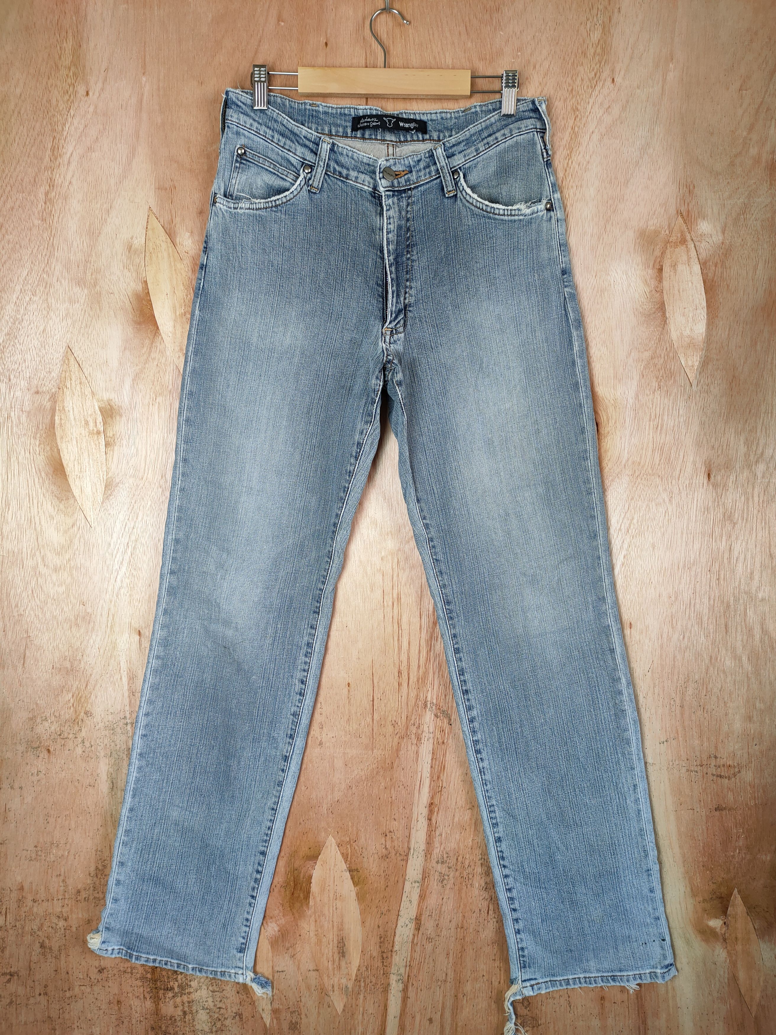 Vintage × Wrangler WRANGLER DENIM JEANS LIGHT BLUE PANTS Size US 31 - 1 Thumbnail