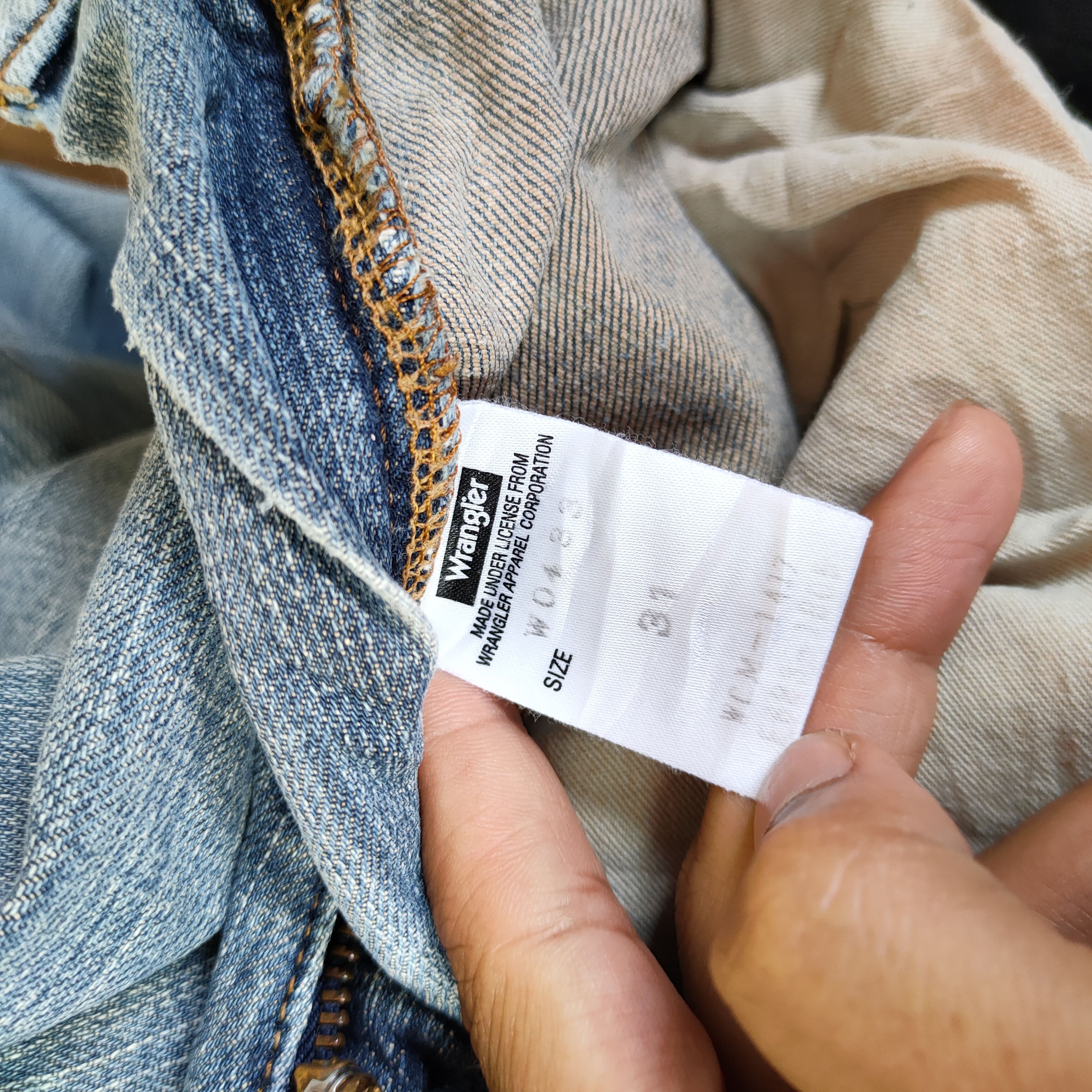 Vintage × Wrangler WRANGLER DENIM JEANS LIGHT BLUE PANTS Size US 31 - 12 Thumbnail