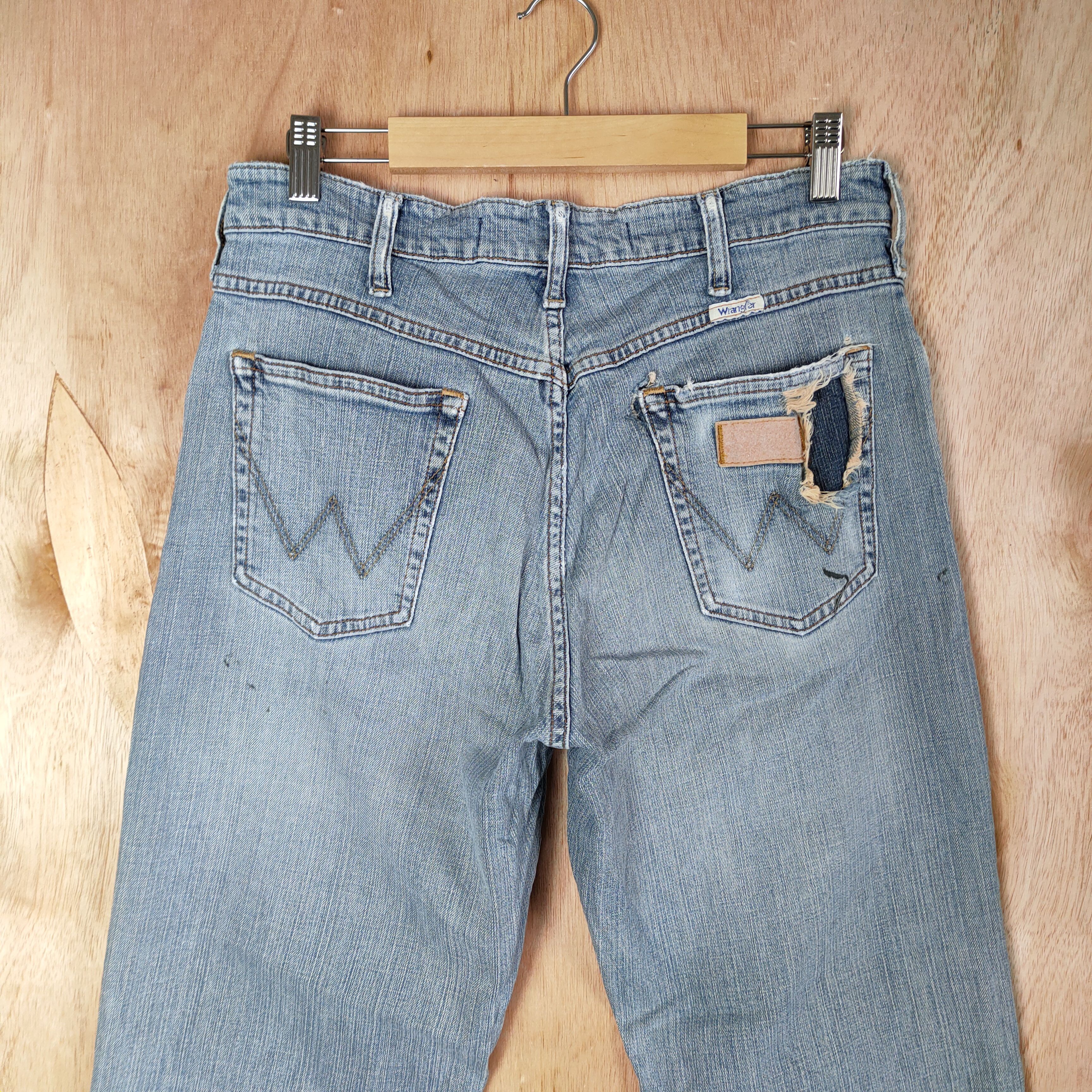 Vintage × Wrangler WRANGLER DENIM JEANS LIGHT BLUE PANTS Size US 31 - 9 Thumbnail