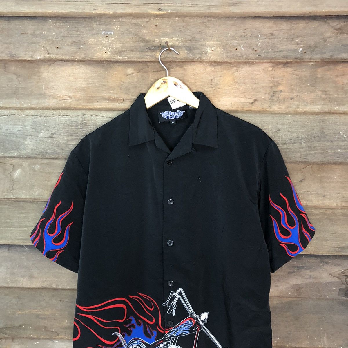 Indian Motorcycle × Japanese Brand Motorcycle harley davidson fire Silver Point Black #3539 Size US XL / EU 56 / 4 - 6 Thumbnail