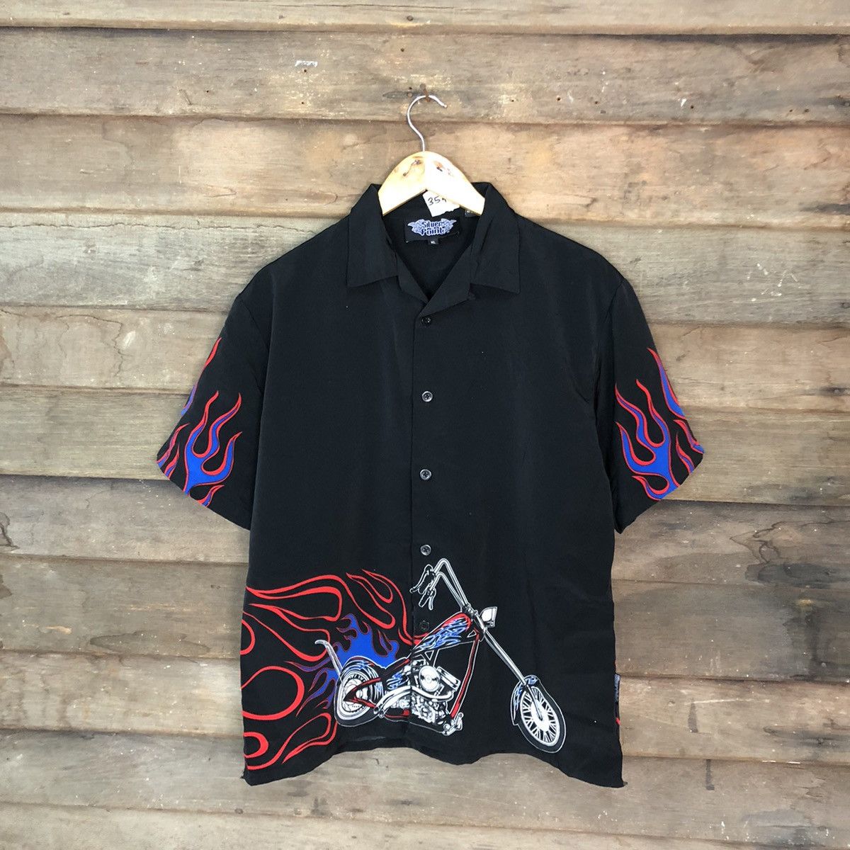 Indian Motorcycle × Japanese Brand Motorcycle harley davidson fire Silver Point Black #3539 Size US XL / EU 56 / 4 - 1 Thumbnail