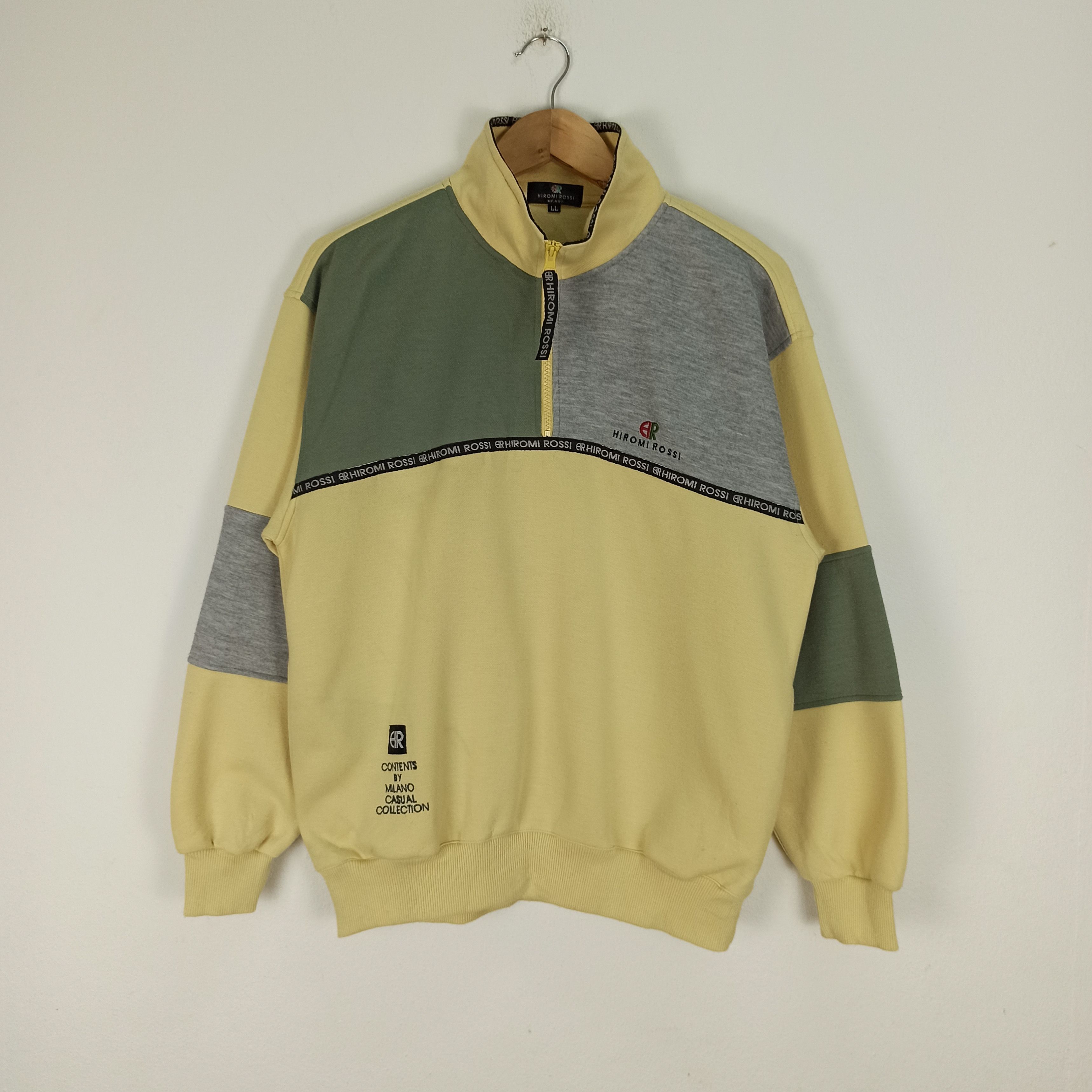 Japanese Brand Vintage Hiromi Rossi Milano Sweatshirt Big Logo Size US XL / EU 56 / 4 - 1 Thumbnail