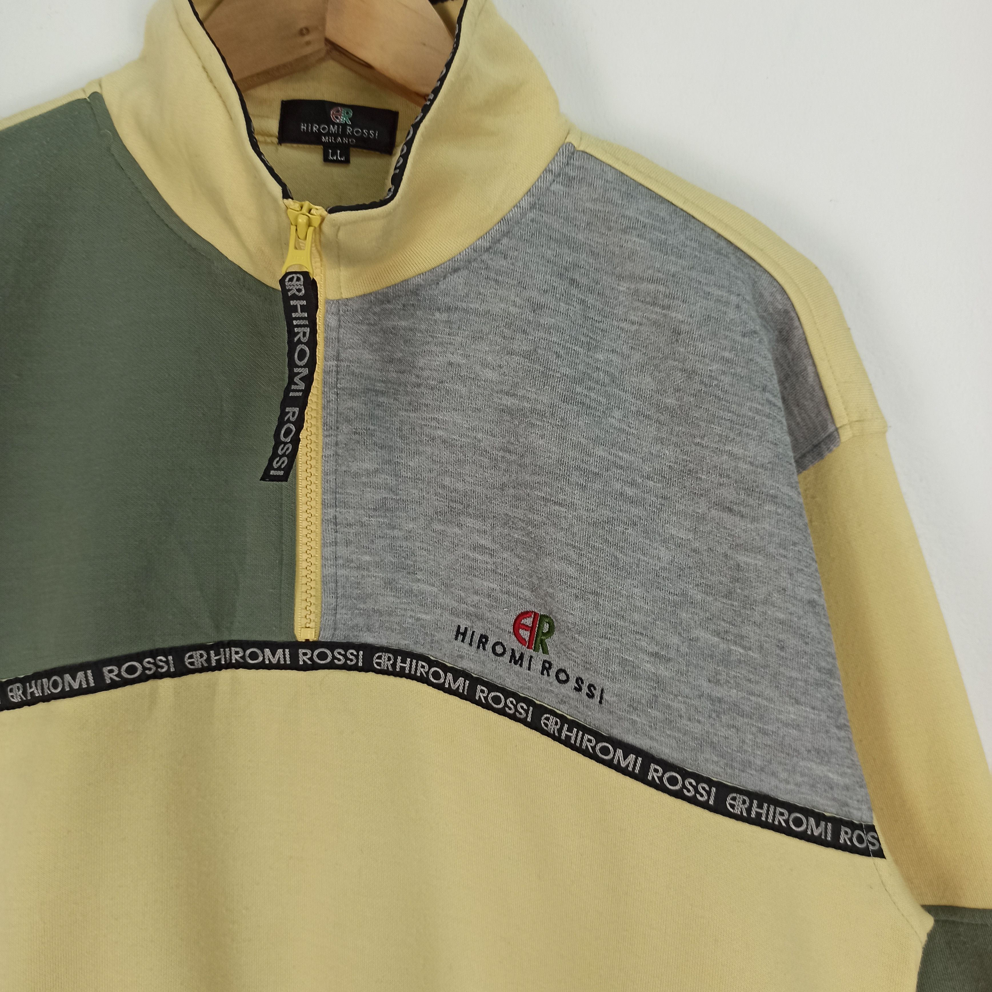 Japanese Brand Vintage Hiromi Rossi Milano Sweatshirt Big Logo Size US XL / EU 56 / 4 - 3 Thumbnail