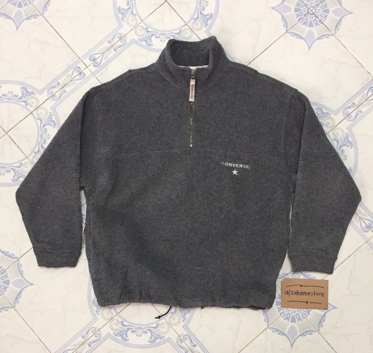 image of Converse All Star X Polartec Half Zip Sweater, Men's (Size Large)