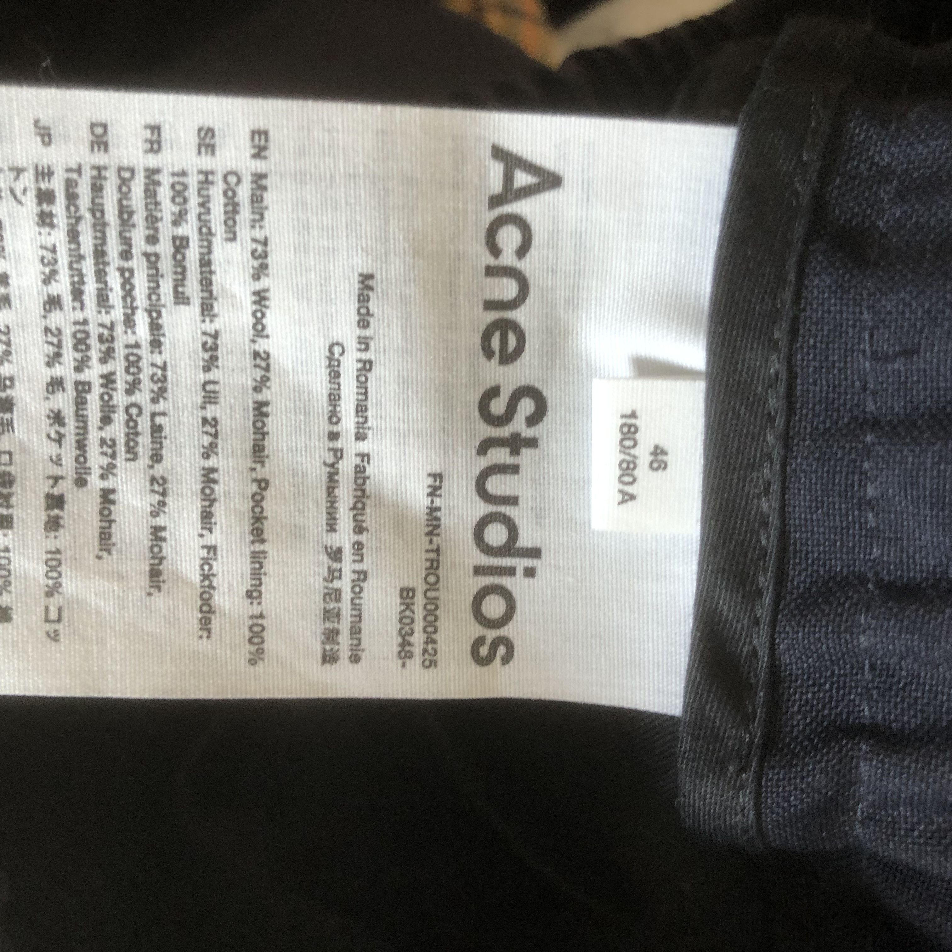 Acne Studios Acne Studios Wool/Mohair Trousers Size US 30 / EU 46 - 5 Thumbnail