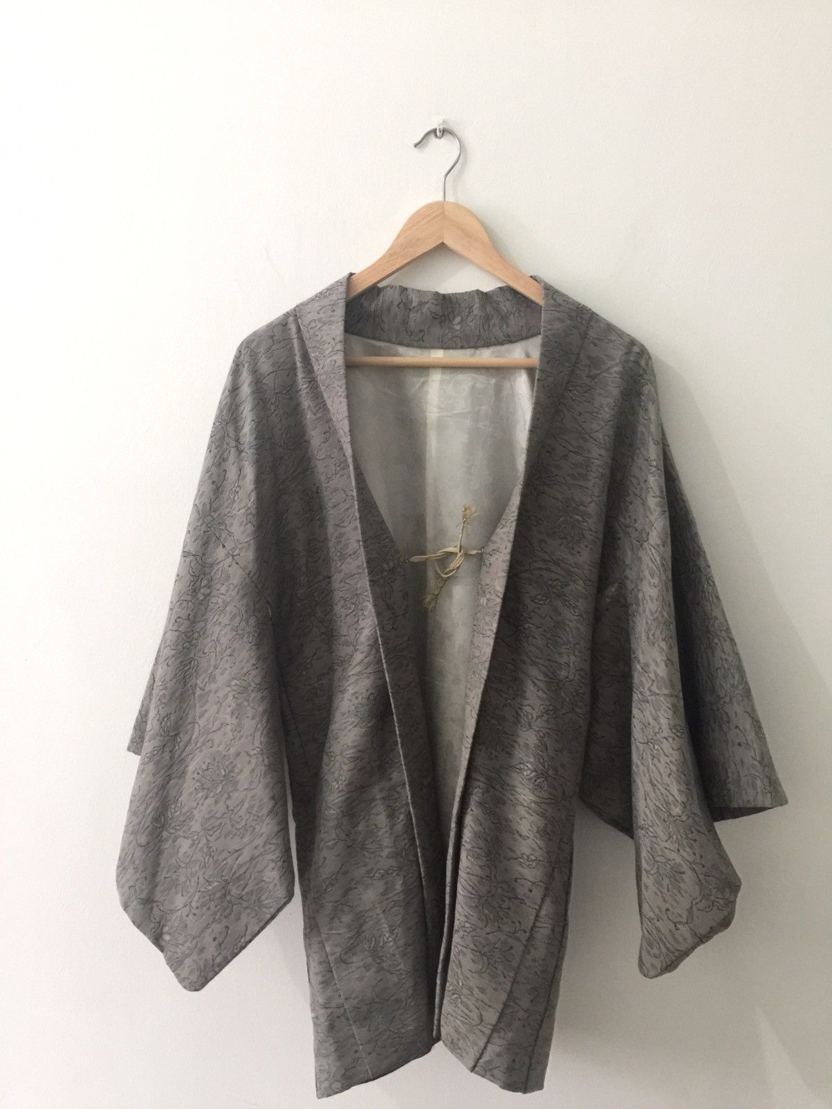 Japanese Brand FINAL DRKimono Haori Japan Floral Design Style 100% Silk Size US M / EU 48-50 / 2 - 2 Thumbnail