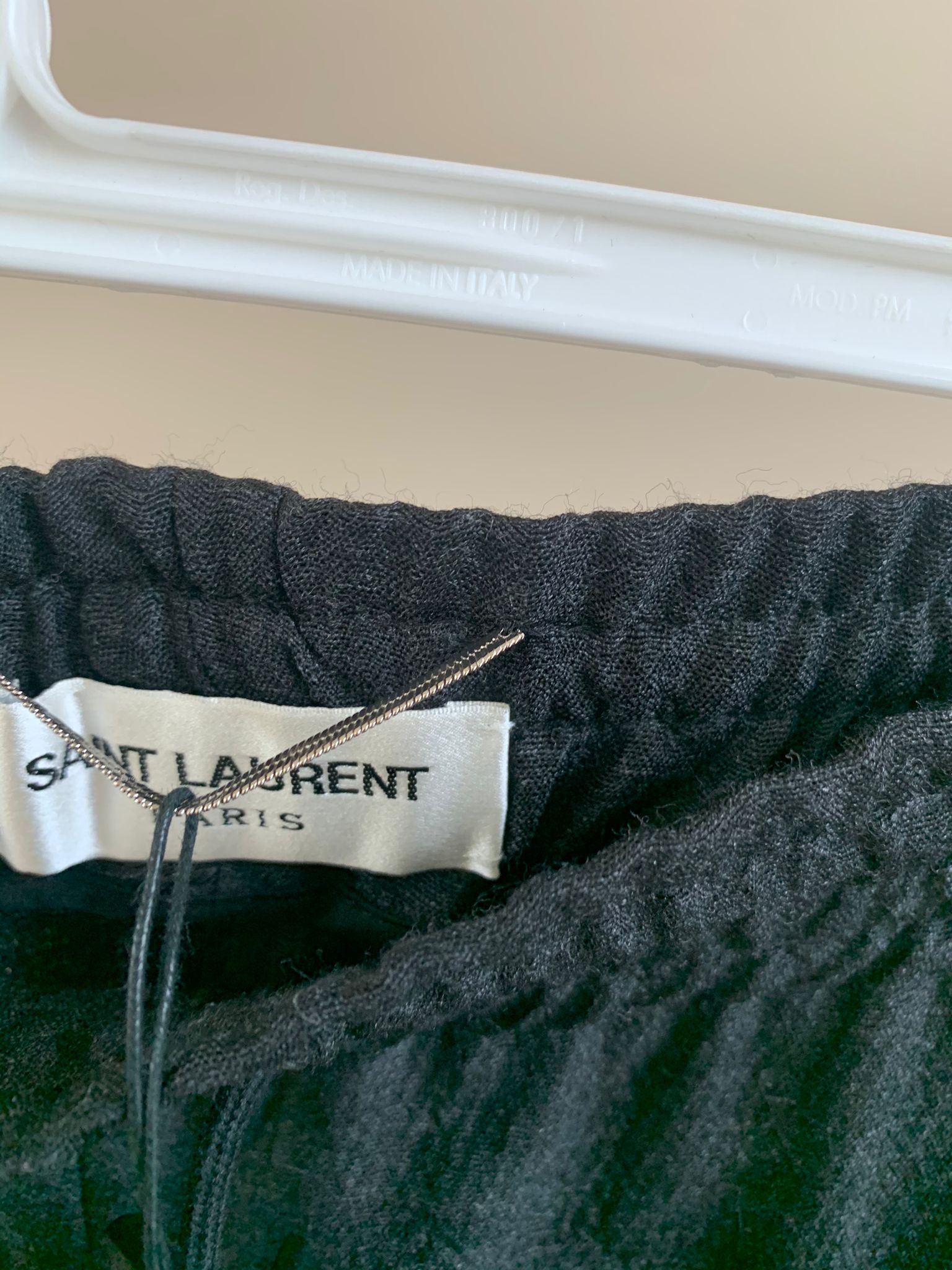 Saint Laurent Paris Knit Elastic Drawstring Pants In Anthracite Grey Size US 34 / EU 50 - 12 Thumbnail