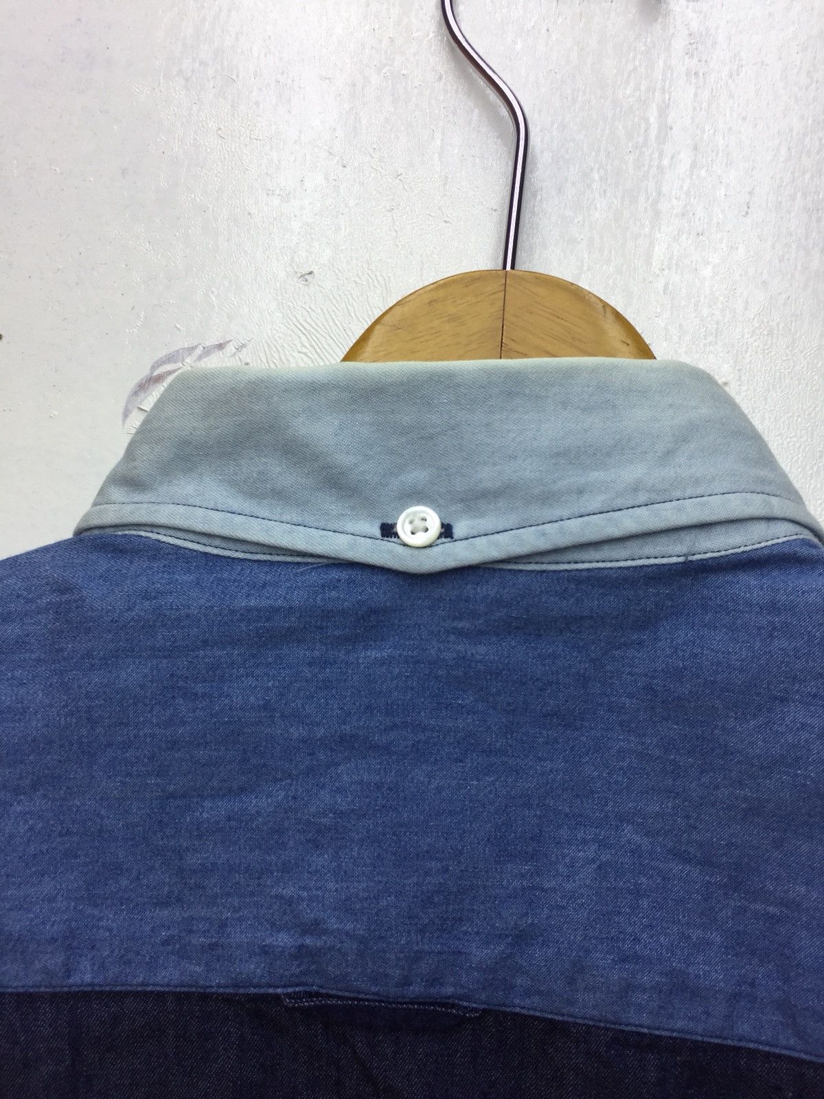 Sophnet. Uniform Experiment Colorblock Rare Design Denim Shirt Size US M / EU 48-50 / 2 - 8 Thumbnail