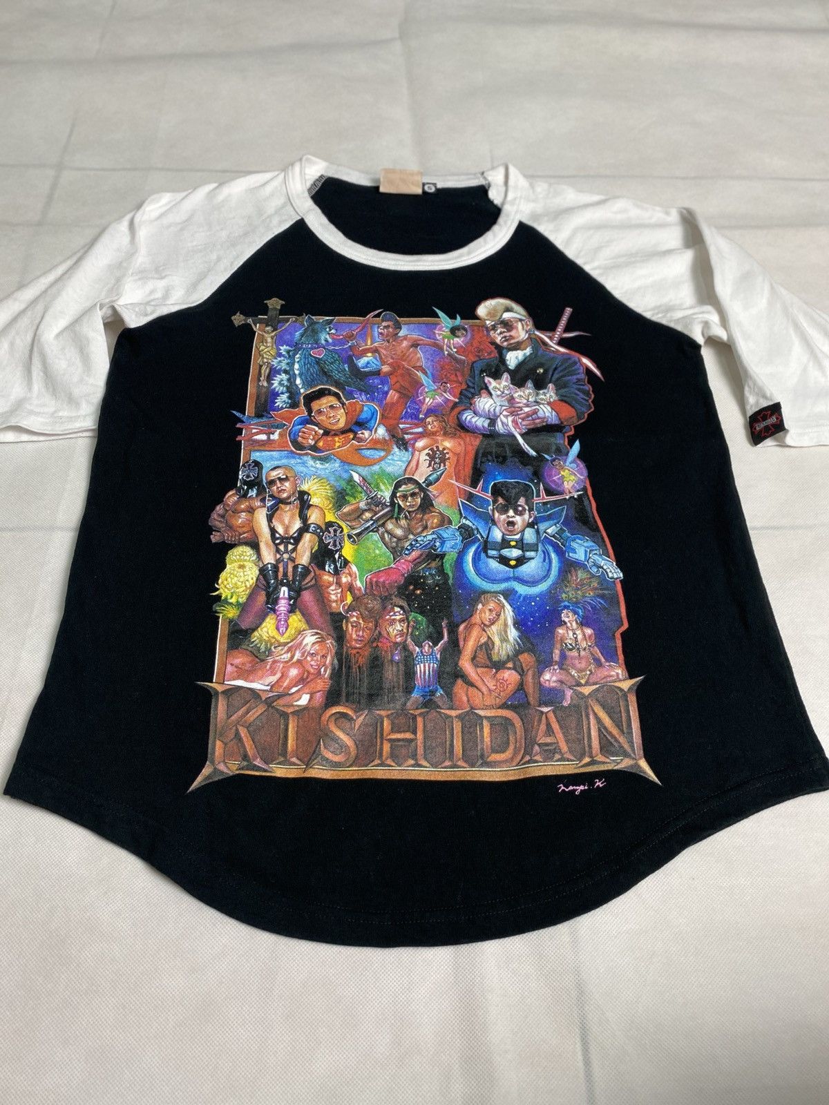 If Six Was Nine × Japanese Brand × Le Grande Bleu (L.G.B.) Rare Kishidenne Wrerutogood Kishidan 3quater Tee Shirt Size US S / EU 44-46 / 1 - 4 Thumbnail