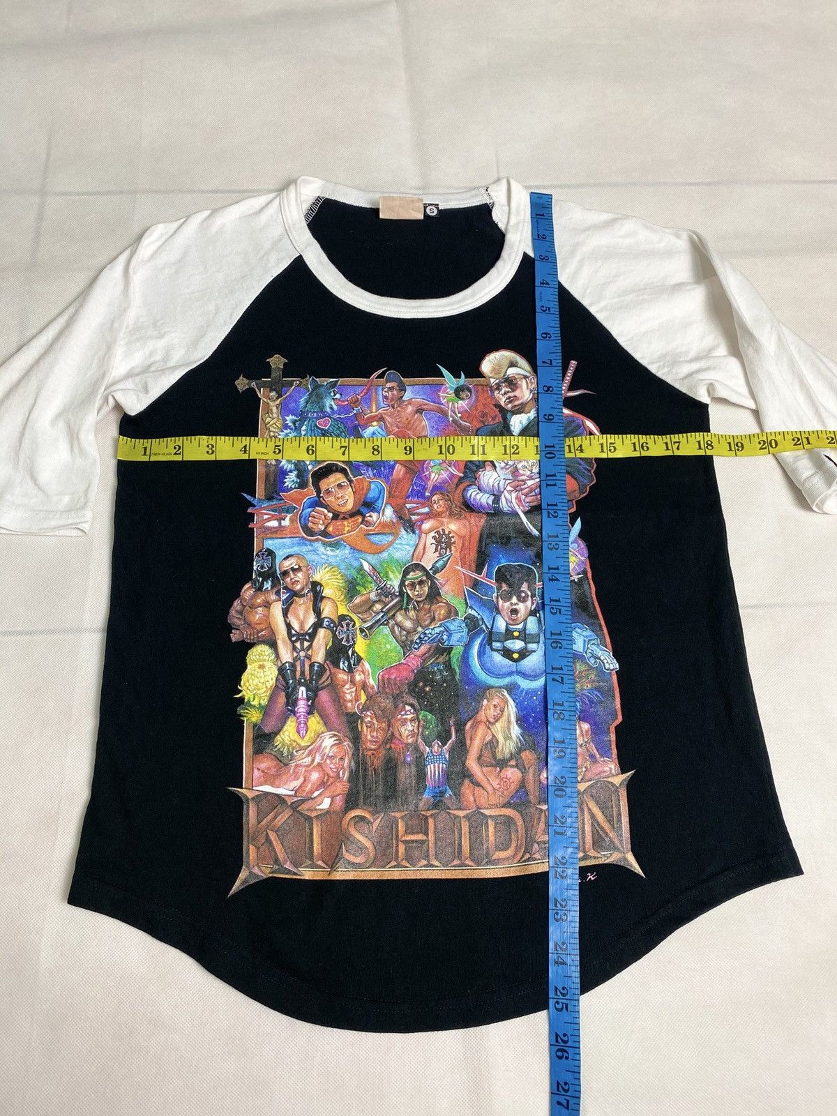 If Six Was Nine × Japanese Brand × Le Grande Bleu (L.G.B.) Rare Kishidenne Wrerutogood Kishidan 3quater Tee Shirt Size US S / EU 44-46 / 1 - 11 Thumbnail