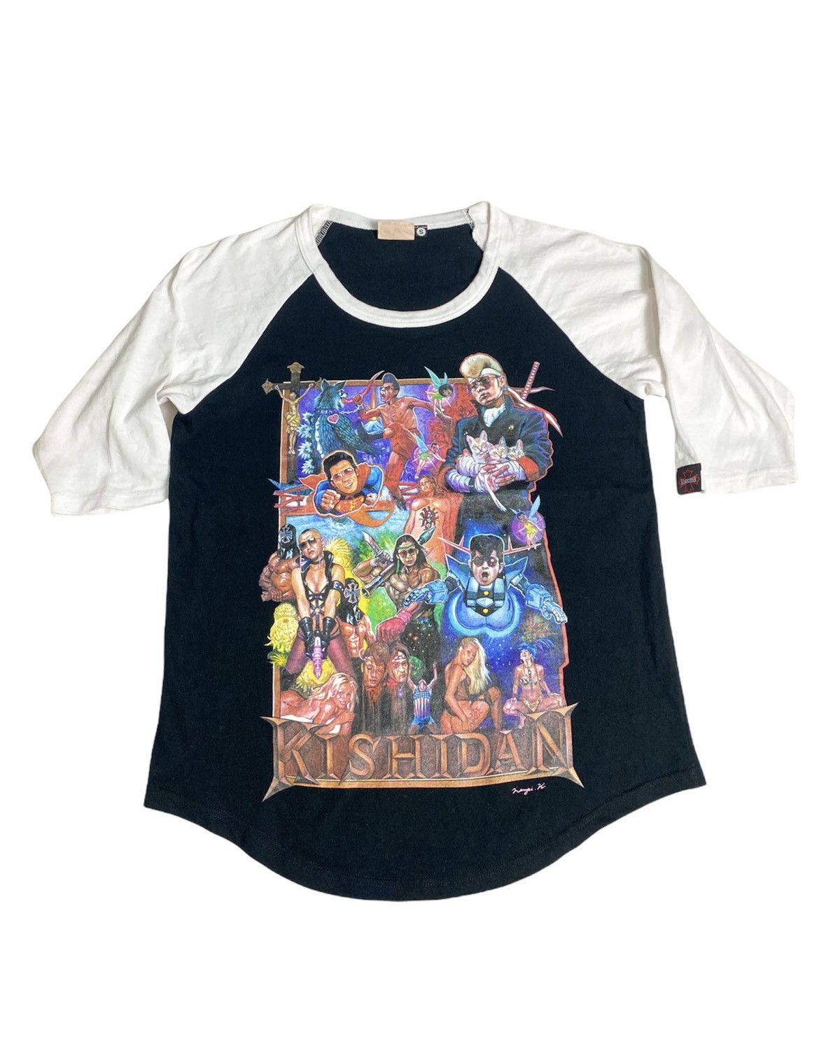 If Six Was Nine × Japanese Brand × Le Grande Bleu (L.G.B.) Rare Kishidenne Wrerutogood Kishidan 3quater Tee Shirt Size US S / EU 44-46 / 1 - 1 Thumbnail