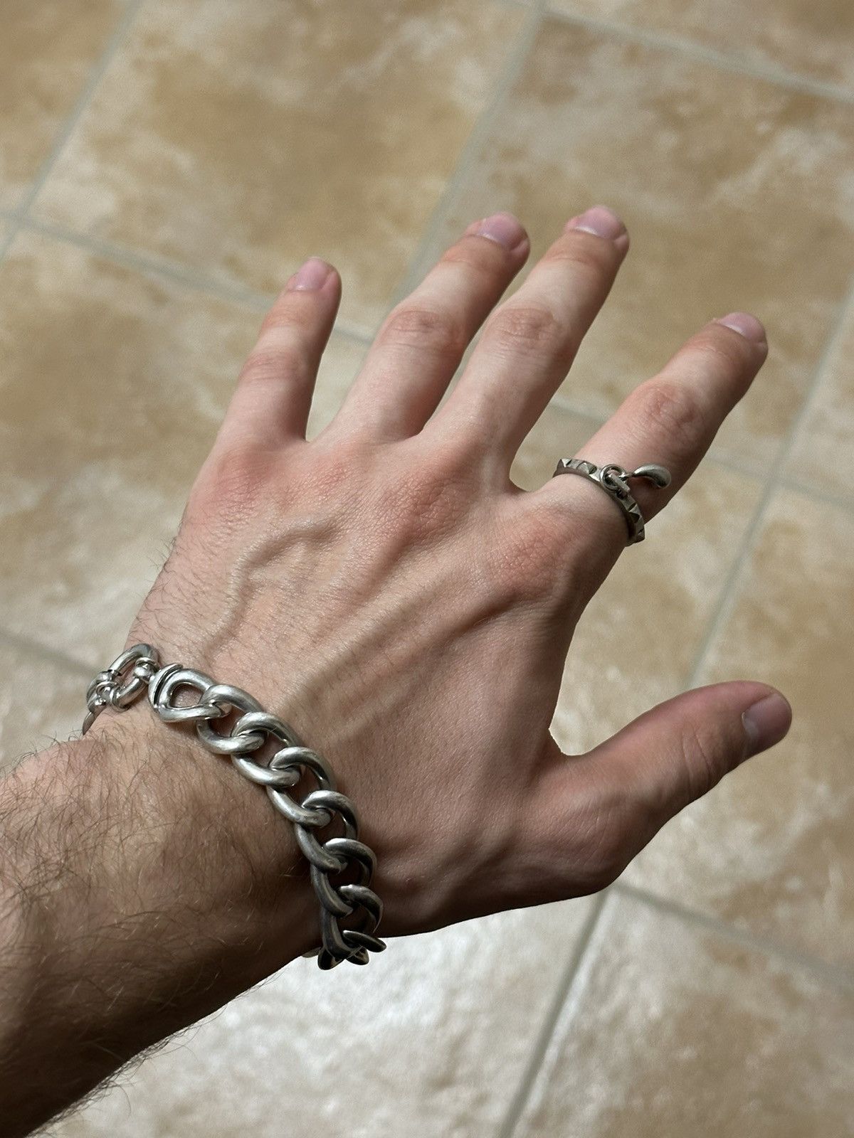 Vintage 925 Italian Silver Bracelet Size ONE SIZE - 1 Thumbnail