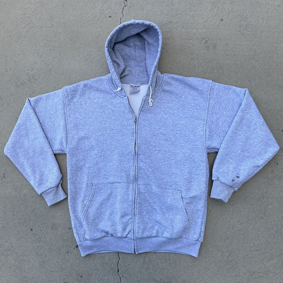 VintageThermal Zipped Hooded Sweater