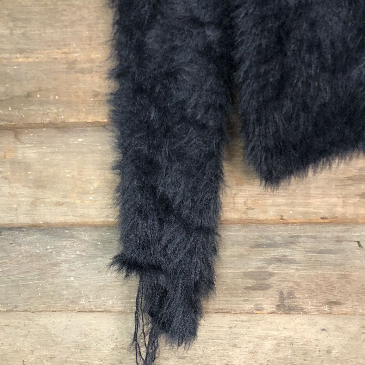 Homespun Knitwear D Japan Black Mohair Soft Fur Shag Shaggy Knitwear #c1173 Size S / US 4 / IT 40 - 6 Thumbnail