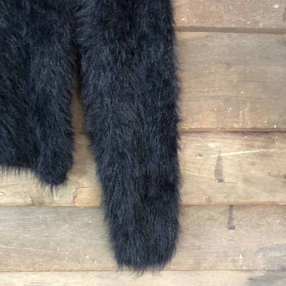 Homespun Knitwear D Japan Black Mohair Soft Fur Shag Shaggy Knitwear #c1173 Size S / US 4 / IT 40 - 4 Thumbnail