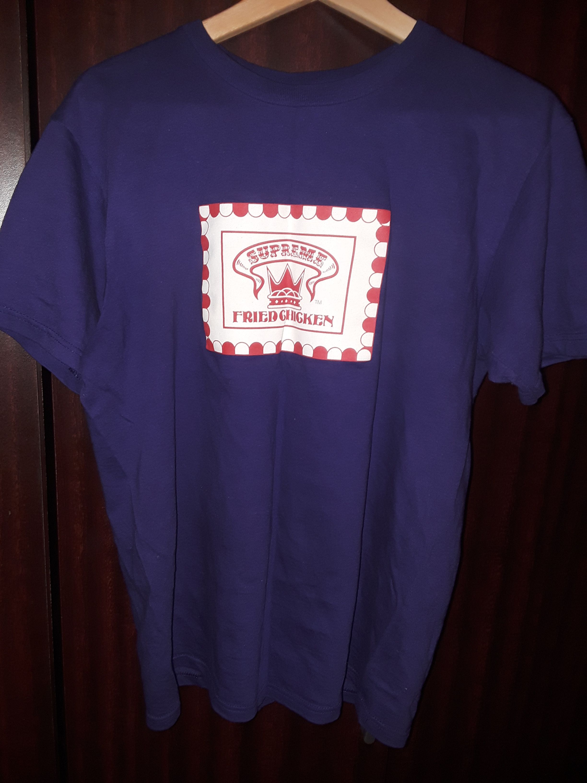 【新品】Supreme Crown Chicken Tee Mサイズ Supreme NY Crown Fried Chicken Logo Cotton T-Shirt Gray