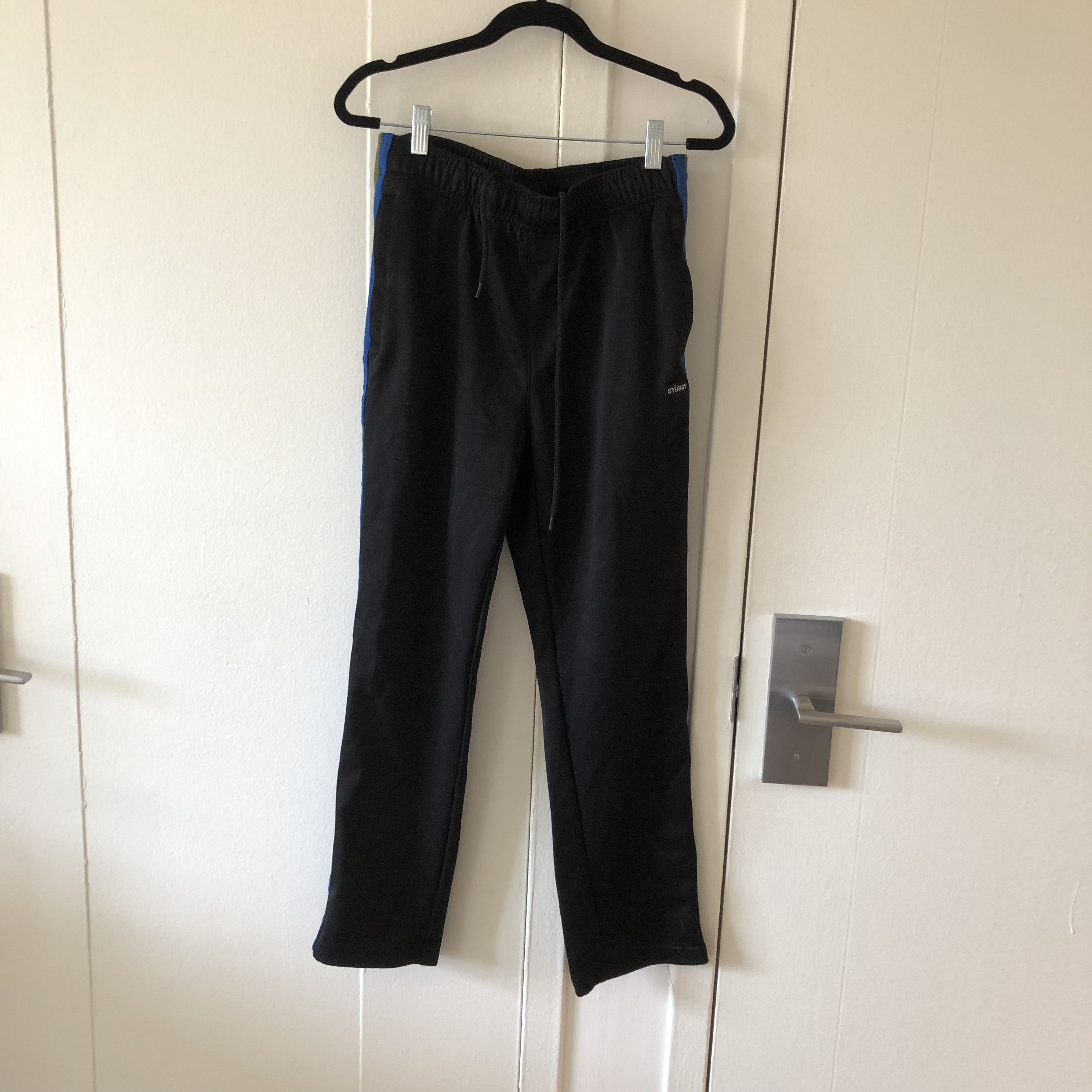 image of Stussy One Stripe Track Pants in Black, Men's (Size 30)