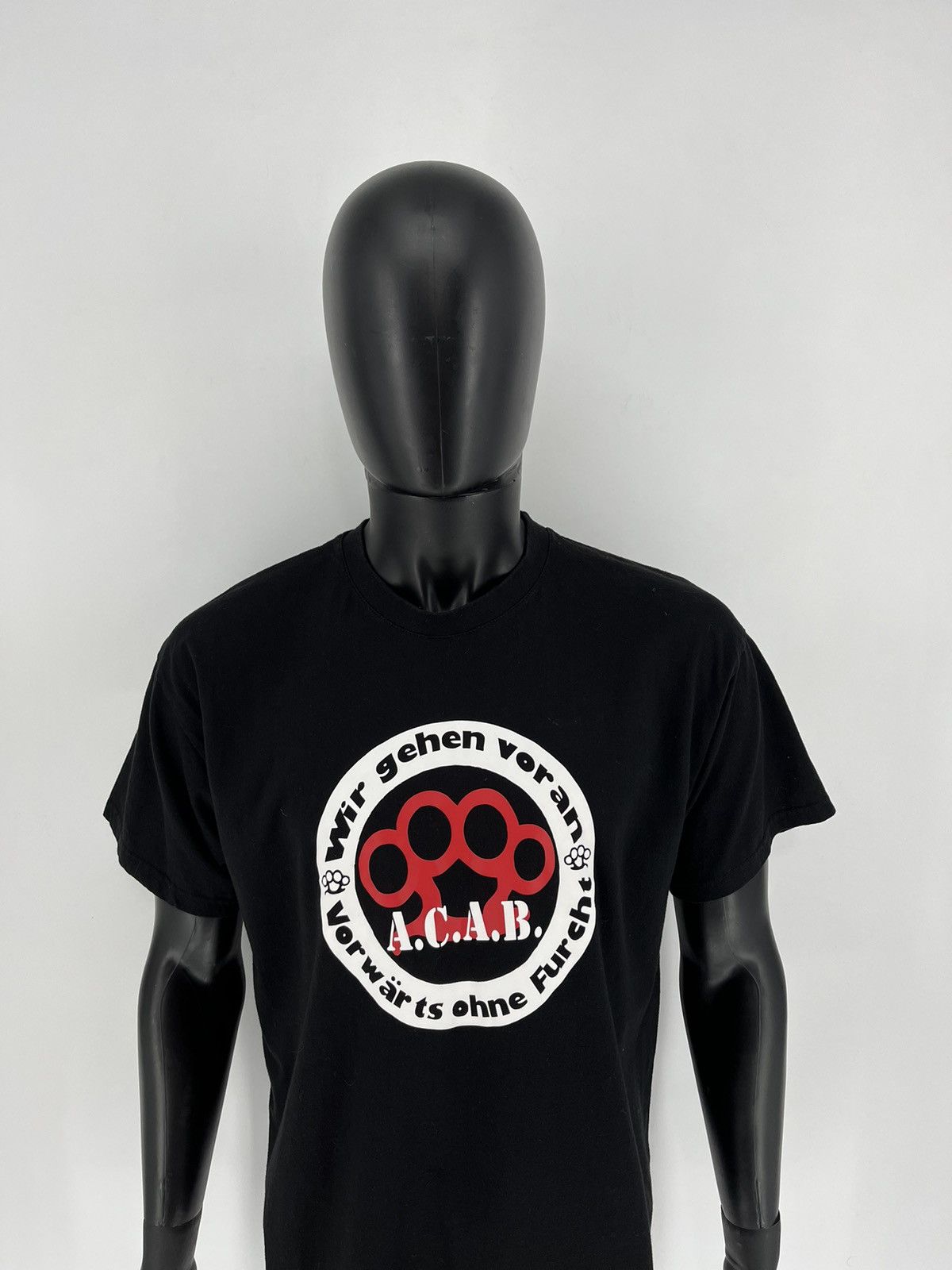 Vintage Mens Vintage Y2K T Shirt ACAB A.C.A.B. Size M Size US L / EU 52-54 / 3 - 5 Thumbnail