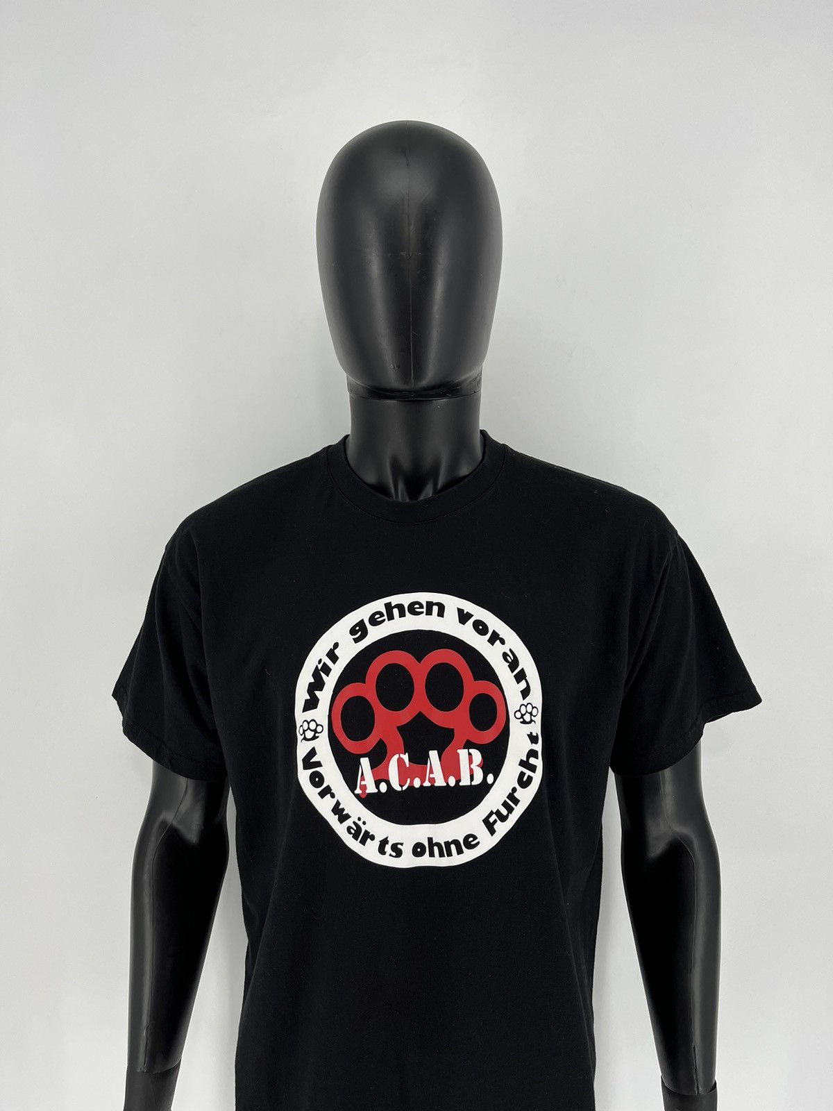 Vintage Mens Vintage Y2K T Shirt ACAB A.C.A.B. Size M Size US L / EU 52-54 / 3 - 1 Thumbnail