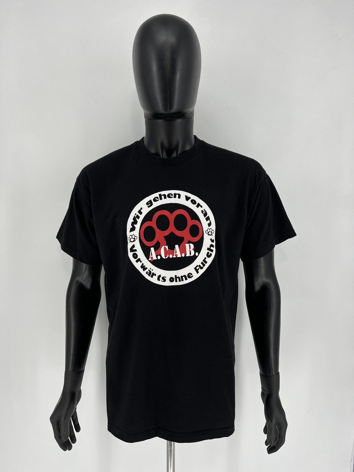 Vintage Mens Vintage Y2K T Shirt ACAB A.C.A.B. Size M Size US L / EU 52-54 / 3 - 2 Thumbnail